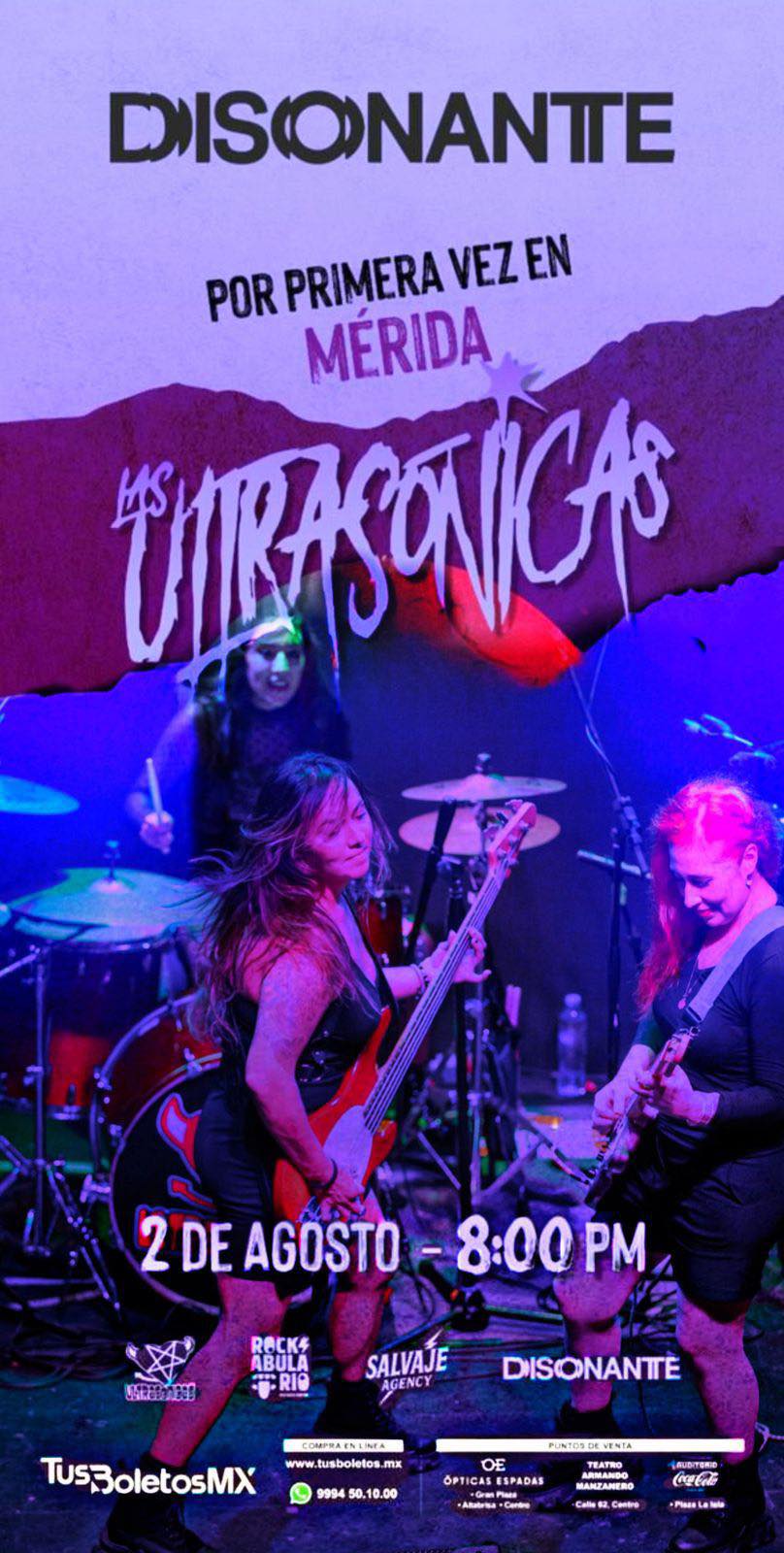 Rockcabulario - 🔥 ¡Las Ultrasónicas Por primera vez en Merida Yucatán ...