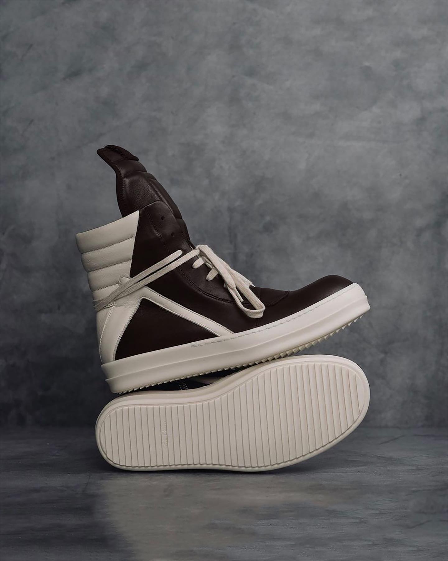 The Geobasket sneakers are Rick Owens
