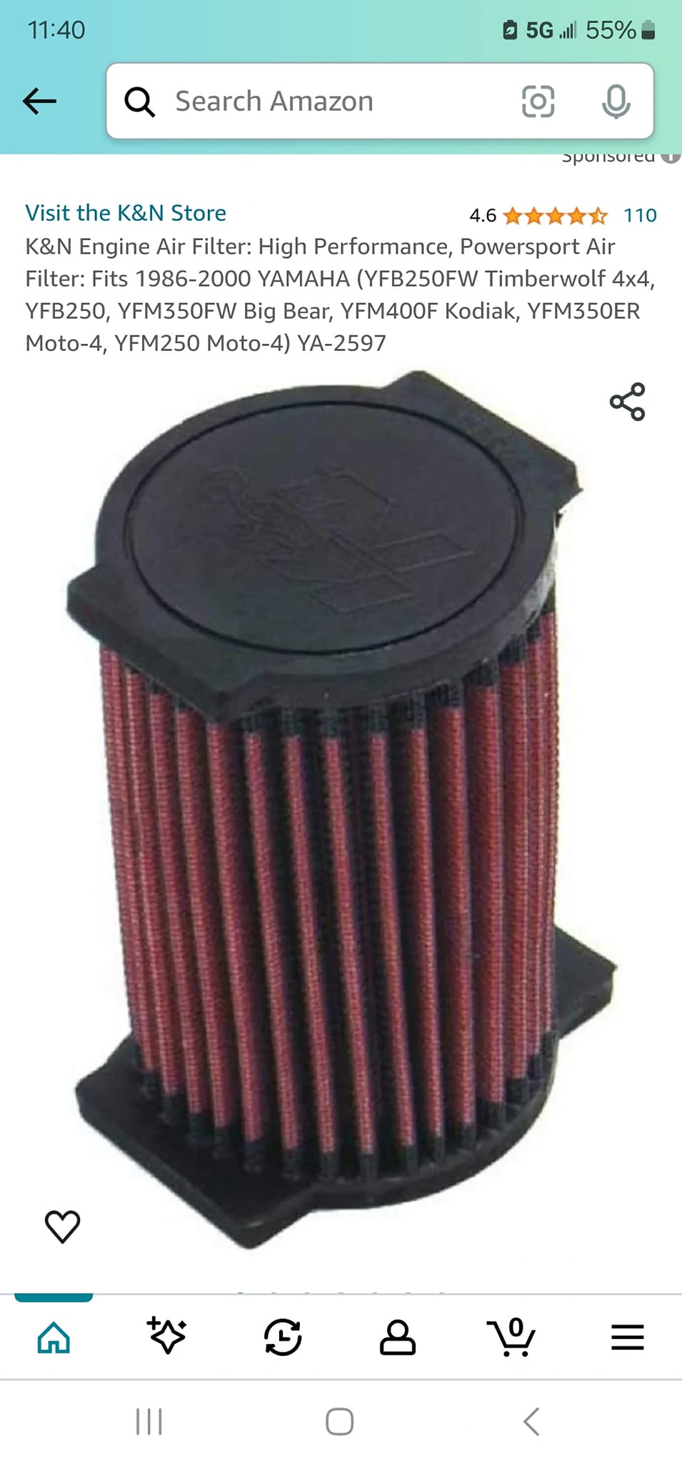 What is the best fuel filter for Kawasaki KLT 200 and 250?