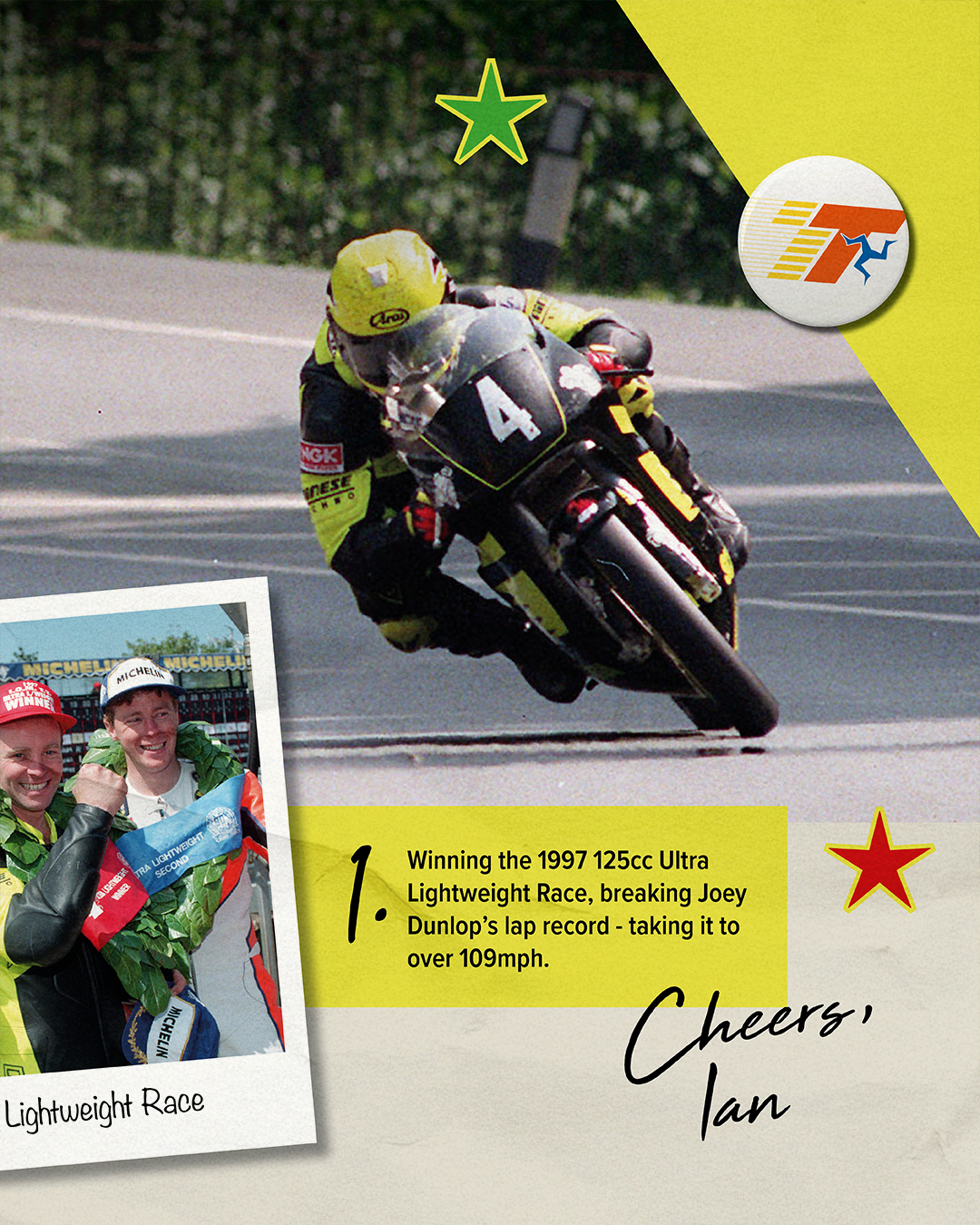 Isle of Man TT Races - THREE MAN LINE UP AT BINCH RACING FOR DUNLOP ...