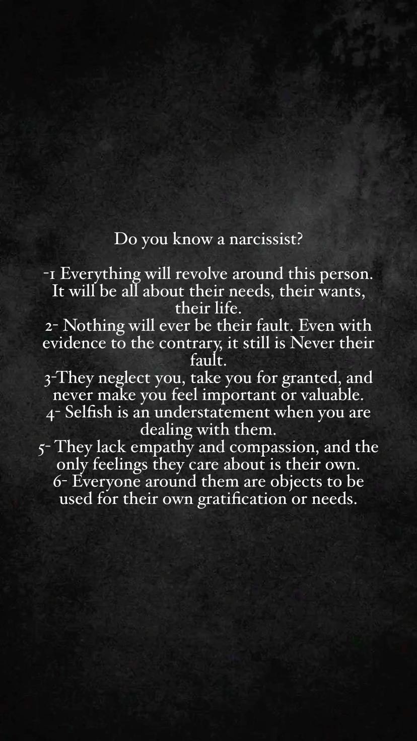 NarcTalk - Do you know a narcissist? -1 Everything will... | Facebook