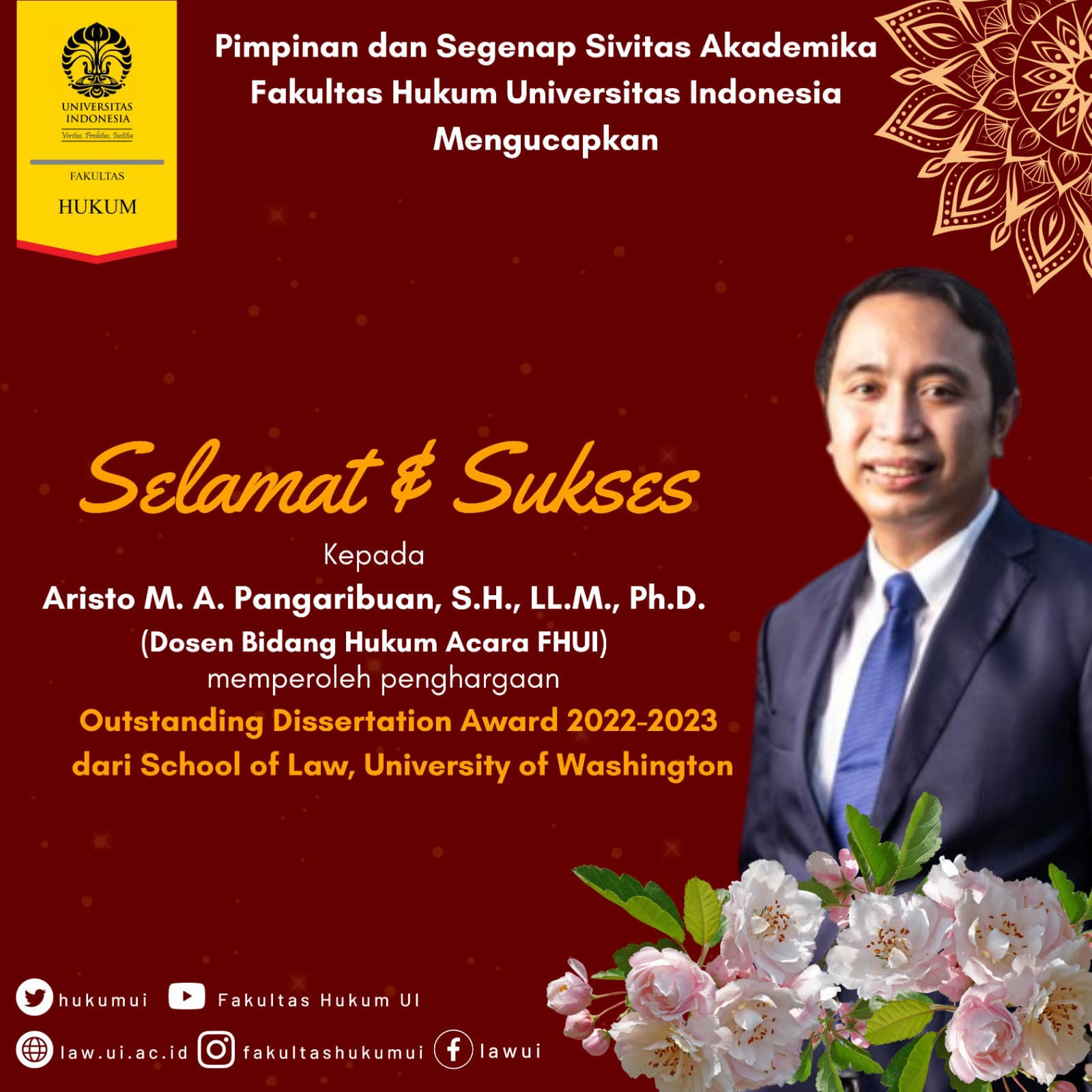 Fakultas - Selamat dan Sukses kepada Dosen Bidang Studi Hukum Acara ...