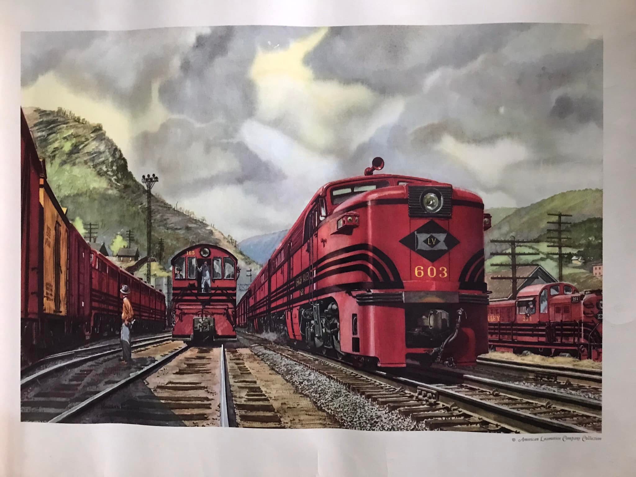 American locomotives railroad prints from 1871
