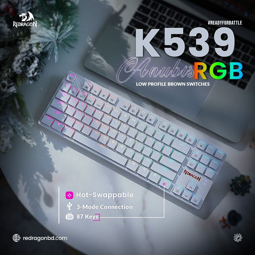 Redragon - REDRAGON K539 ANUBIS LOW PROFILE BROWN SWITCHES MAIN ...