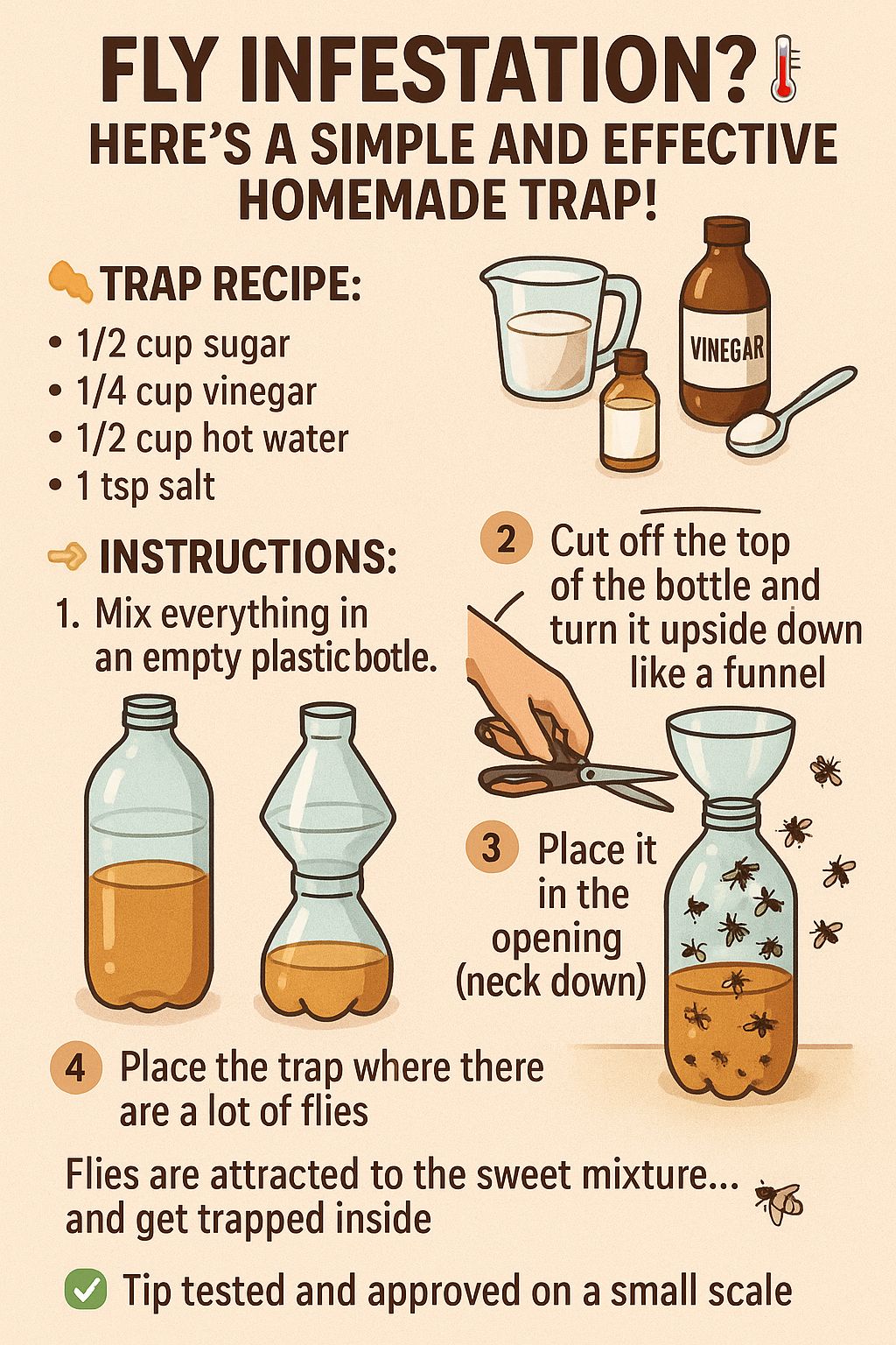 5 Minutes - Fly infestation? Here's a simple and effective homemade ...
