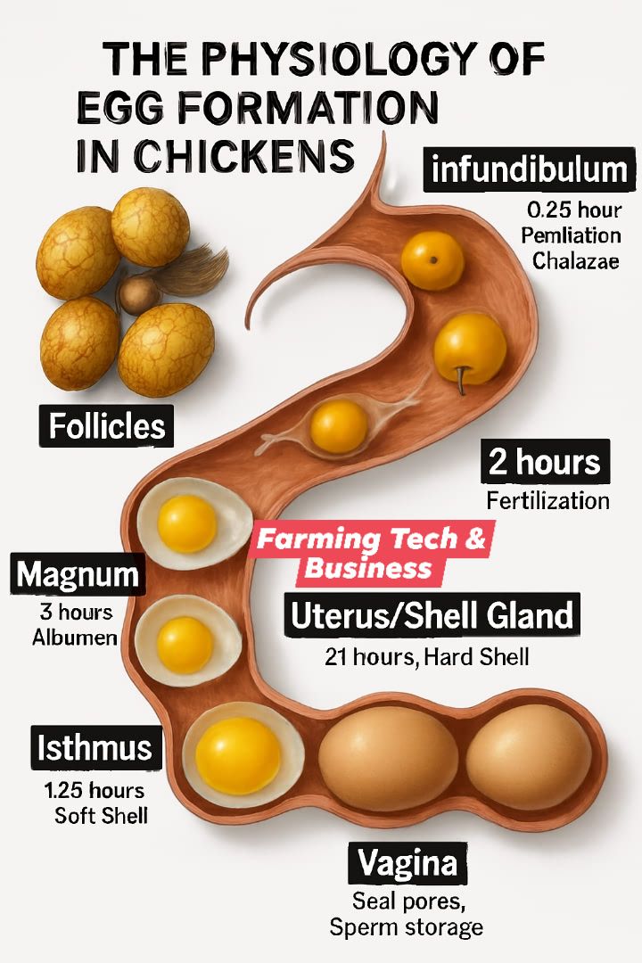 Farming - 🧬 THE PHYSIOLOGY OF EGG FORMATION IN CHICKENS The way hens ...