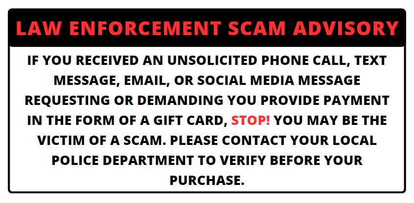 SCAM ADVISORY The Ulster... - Ulster County Sheriff's Office