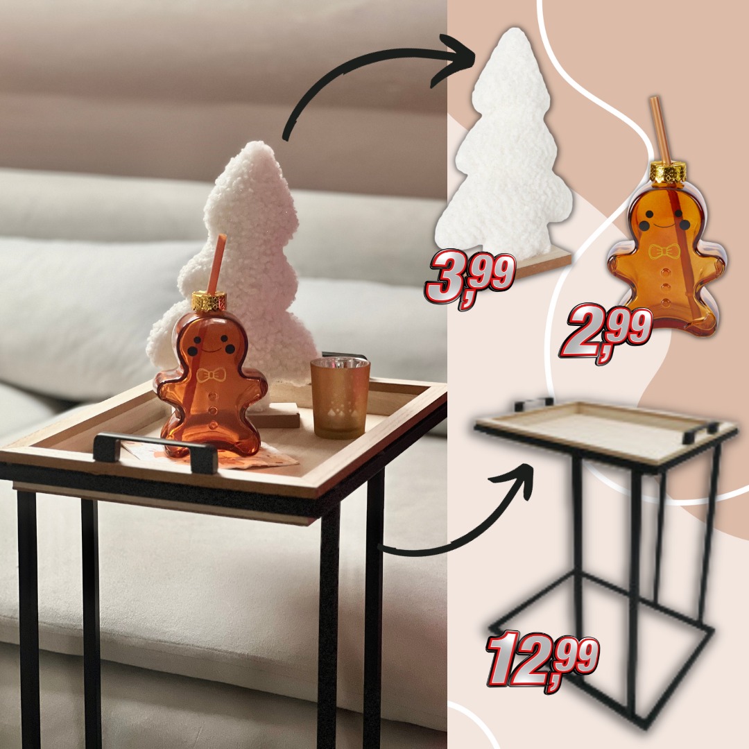 Mit wenigen Handgriffen setzt ihr mit unserem neuen Beistelltisch ein dekoratives Highlight in eurem Wohnzimmer 😍 Jetzt in den Filialen entdecken: Beistelltisch - 1173204 - 12,99€ Trinkglas