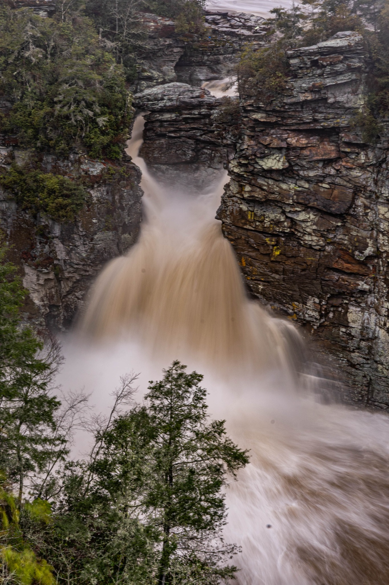 Waterfall is angry today.... water moving pretty fast