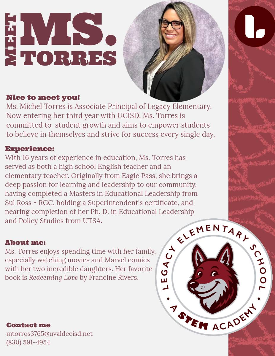 Congratulations to Ms. Michel Torres on her new leadership position as ...