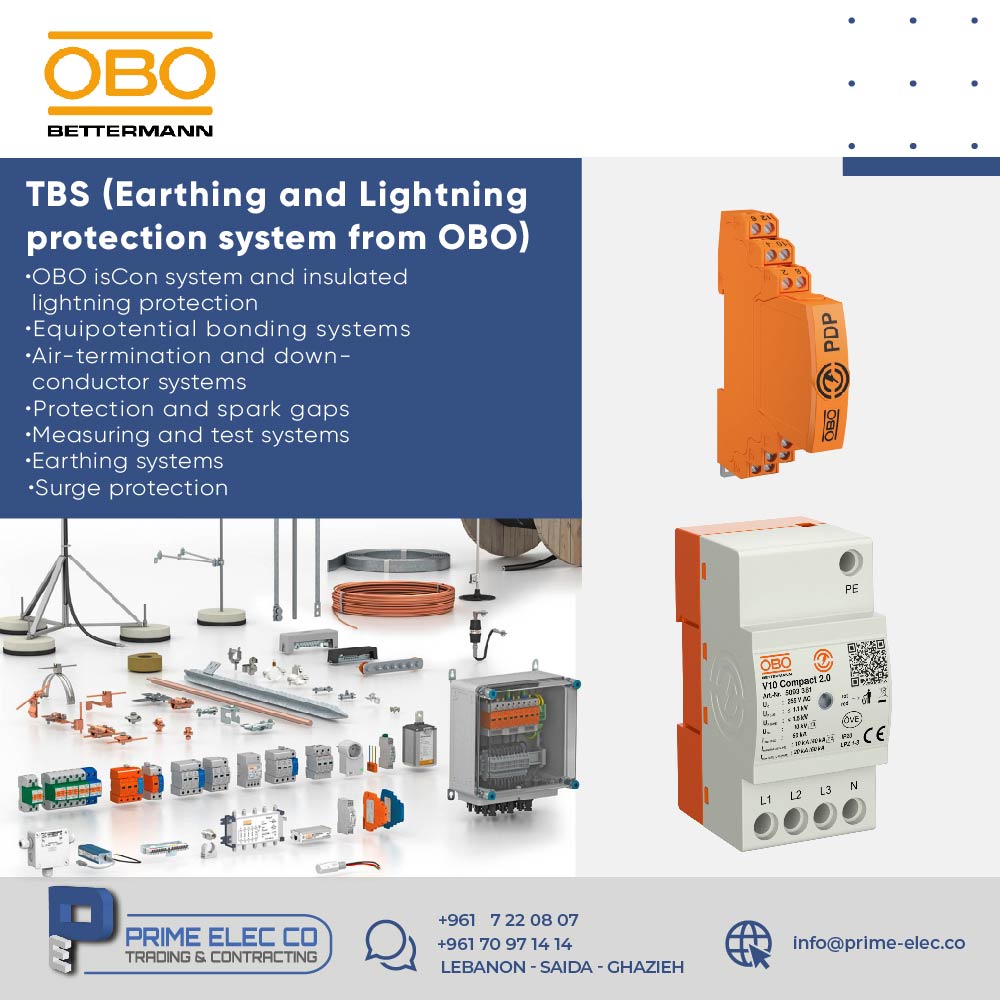 Prime - TBS (Earthing and Lightning protection system) from OBO 📍 ...