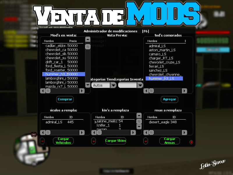 Agregado panel de mods (/mods) para... - MTA SA Latin-Server | Facebook