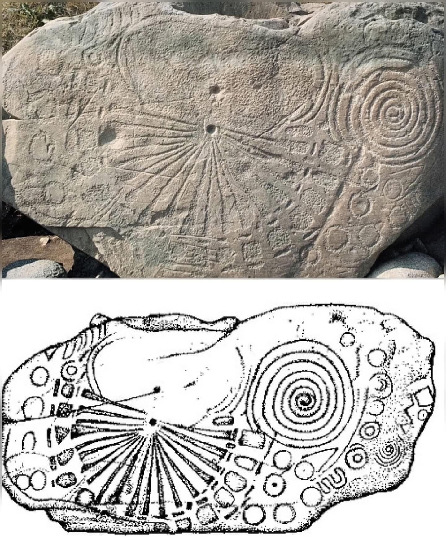 History - Kerbstone 15 is a Neolithic stone over 5,000 years old ...