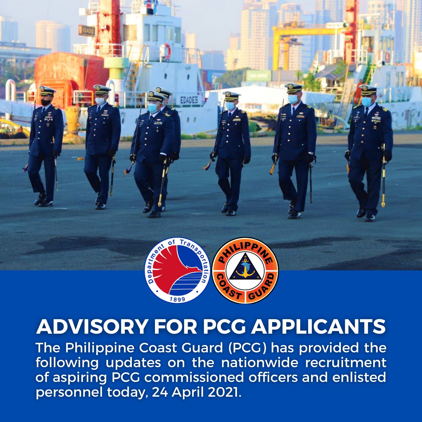 ADVISORY FOR PCG APPLICANTS: The... - Philippine Coast Guard | Facebook