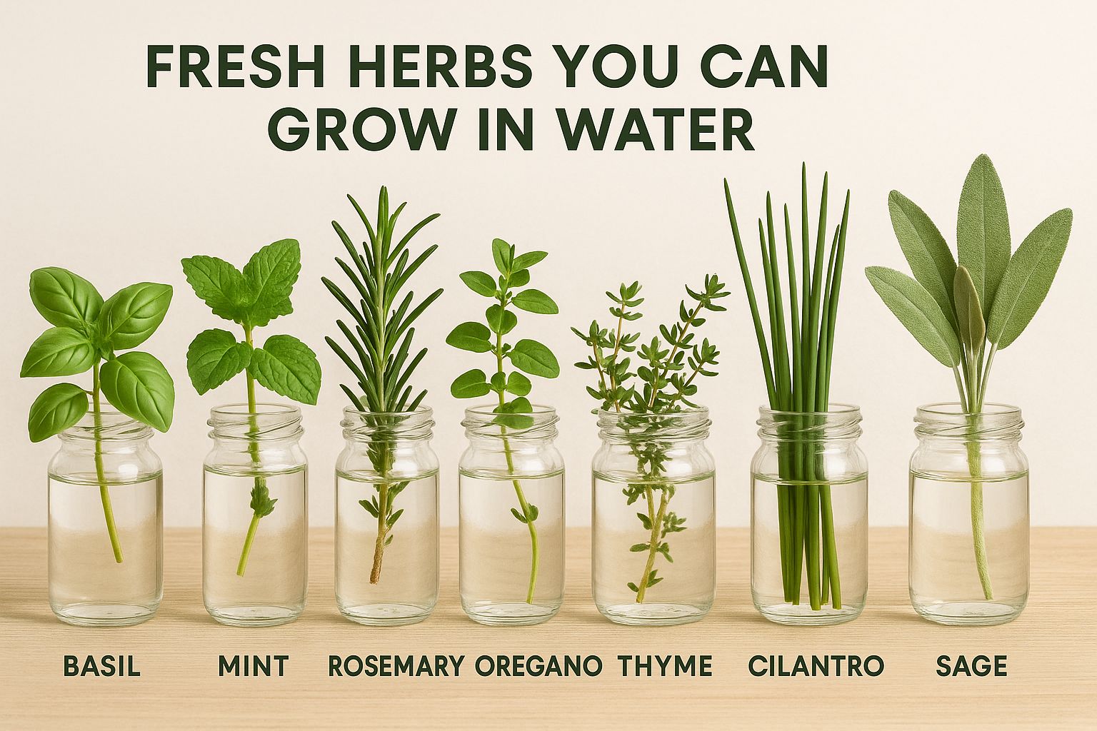 5 Minutes - Fresh Herbs You Can Grow in Water No soil? No problem ...