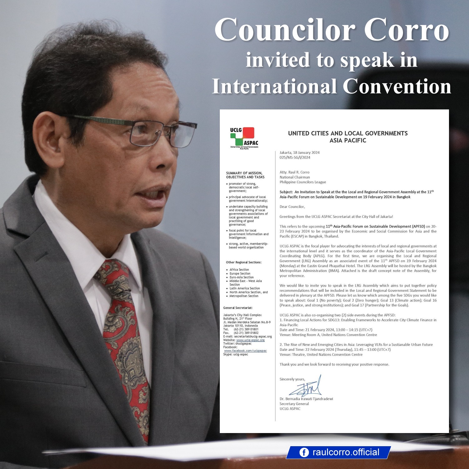 Councilor Atty. Raul R. Corro,... - Atty. Raul R. Corro, DPA | Facebook