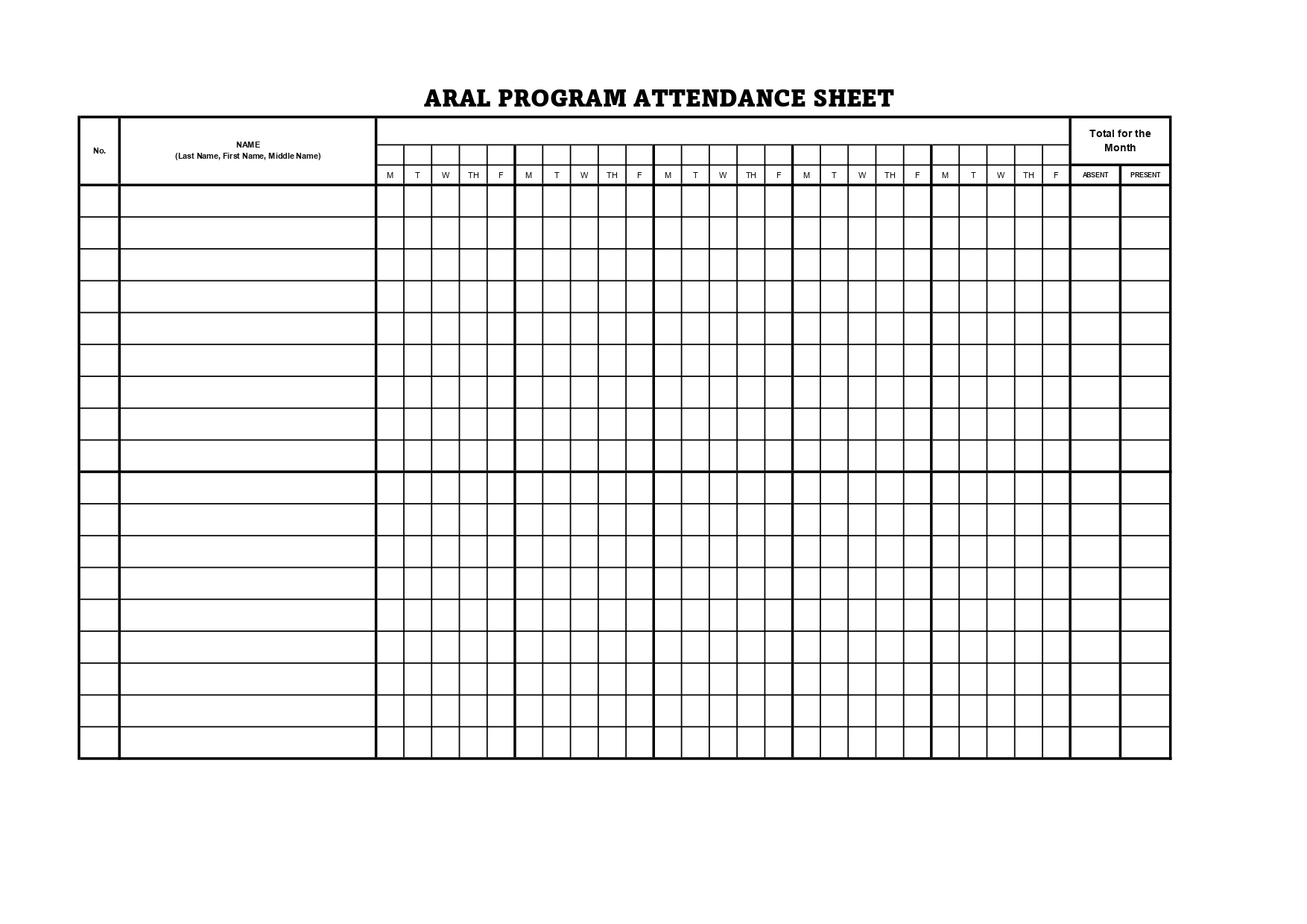 DepEd Commons | ARAL program attendance sheet | Facebook