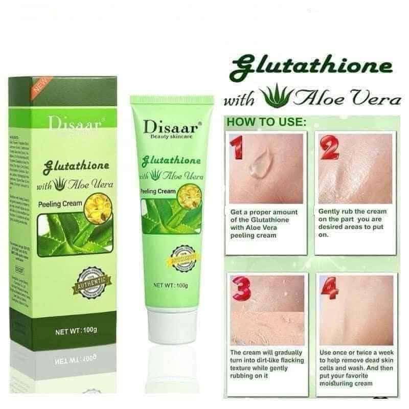 Disaar Glutathione with Aloe Vera Peeling Cream ₱75 only Pang tanggal ng dead skin sa face and body 100g