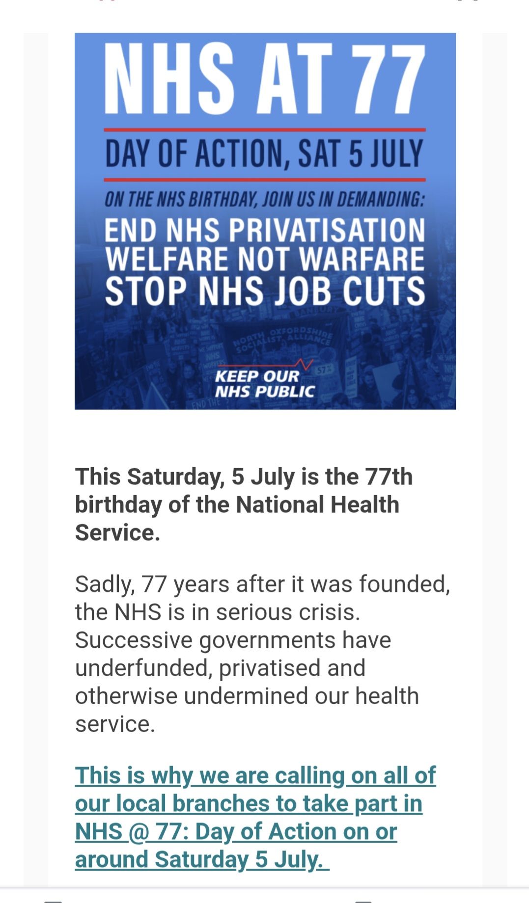 Lambeth Keep Our NHS Public