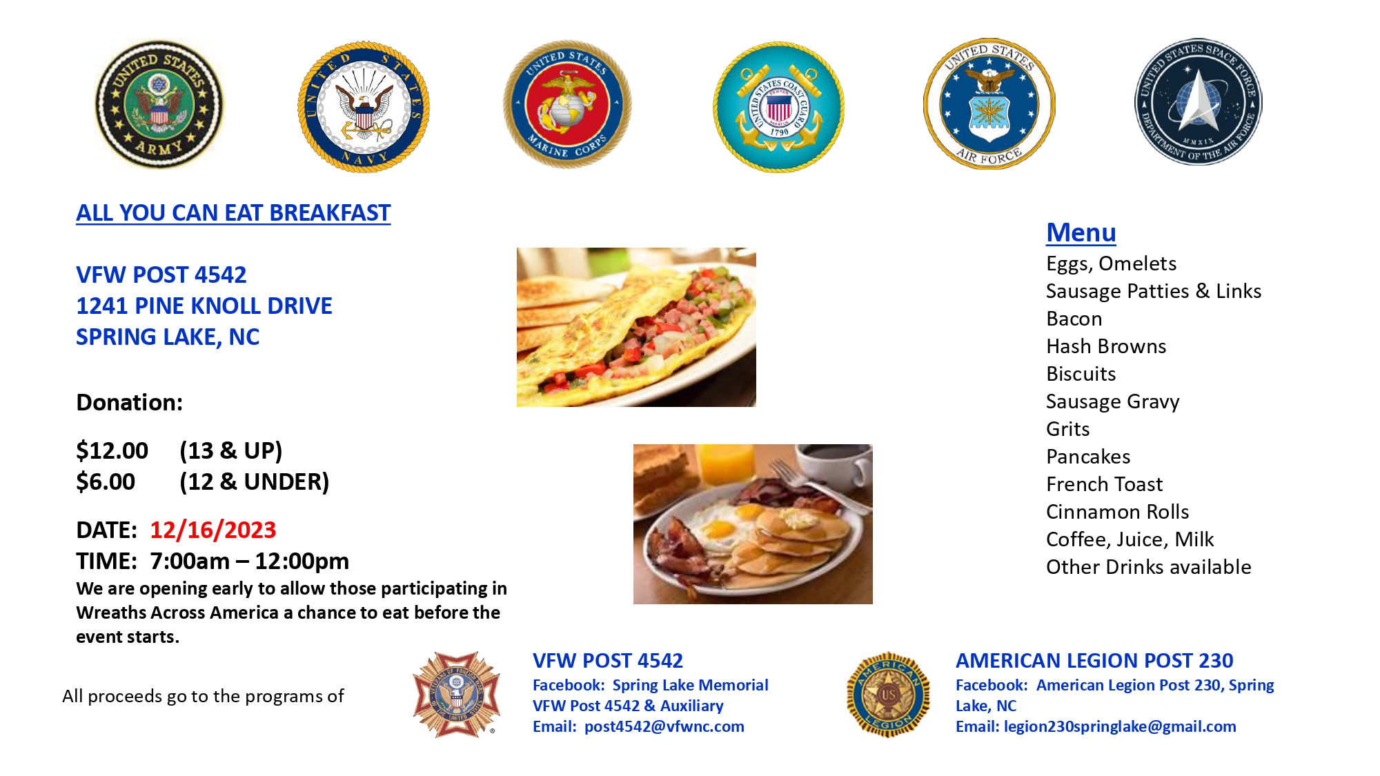 🎖️ All-You-Can-Eat Breakfast! 🎖️... - Town of Spring Lake