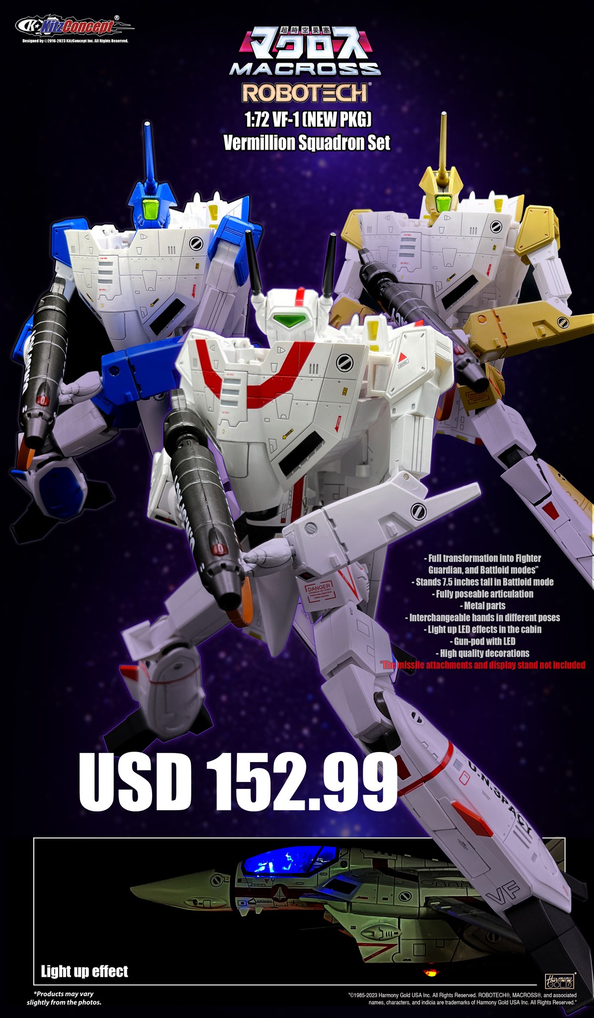 The KitzConcept Super Deformed VF-1J With Fastpack Armor Is Now