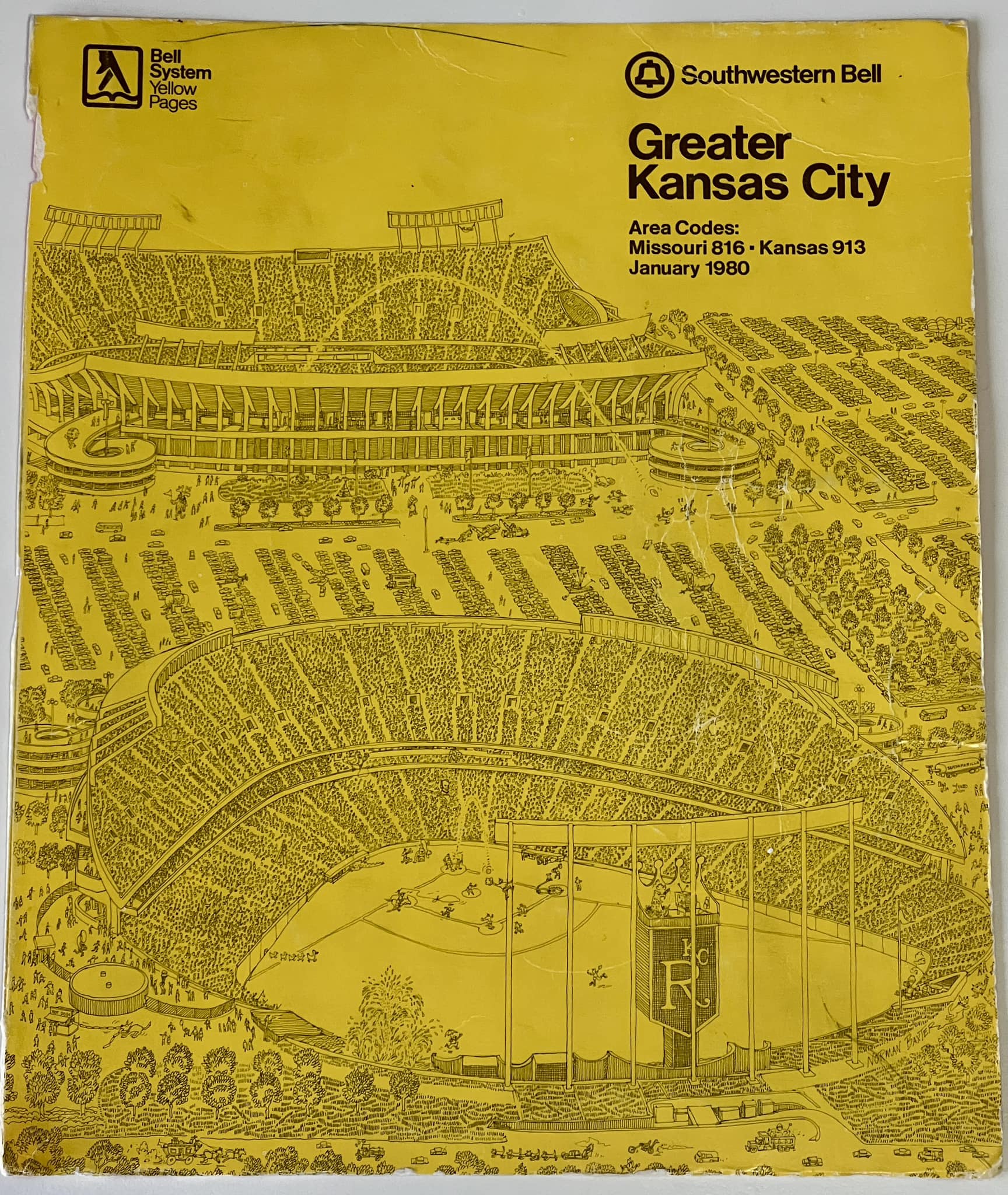 1980 Kansas City Yellow Pages Front Cover Artwork
