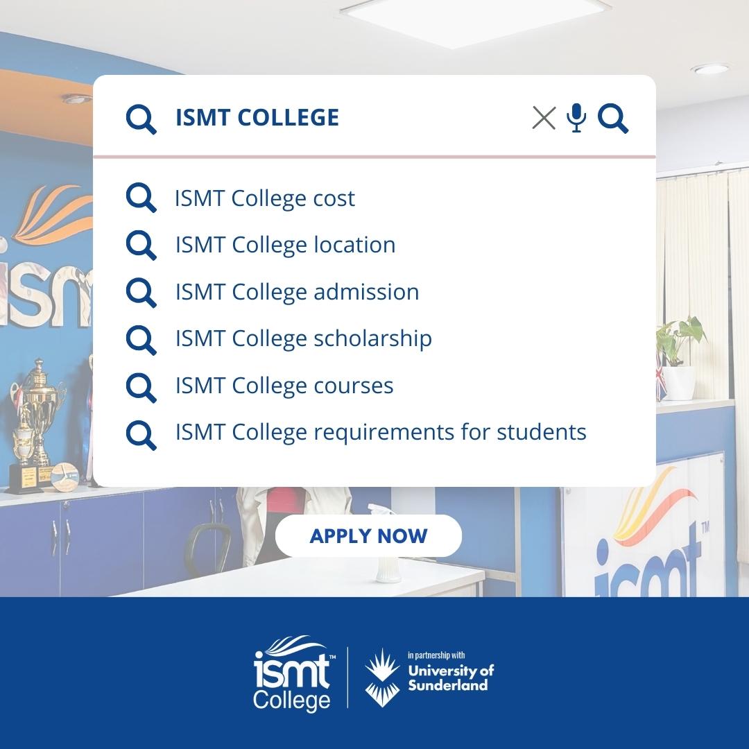 ISMT College - Experience the advantage of Face-to-Face... | Facebook