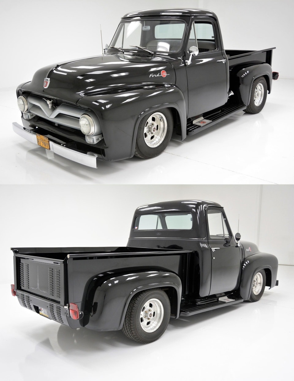 Black Transmission Crossmember For 1957-1960 Ford F-100 Truck - Compatible With C4, C6, AOD Transmissions