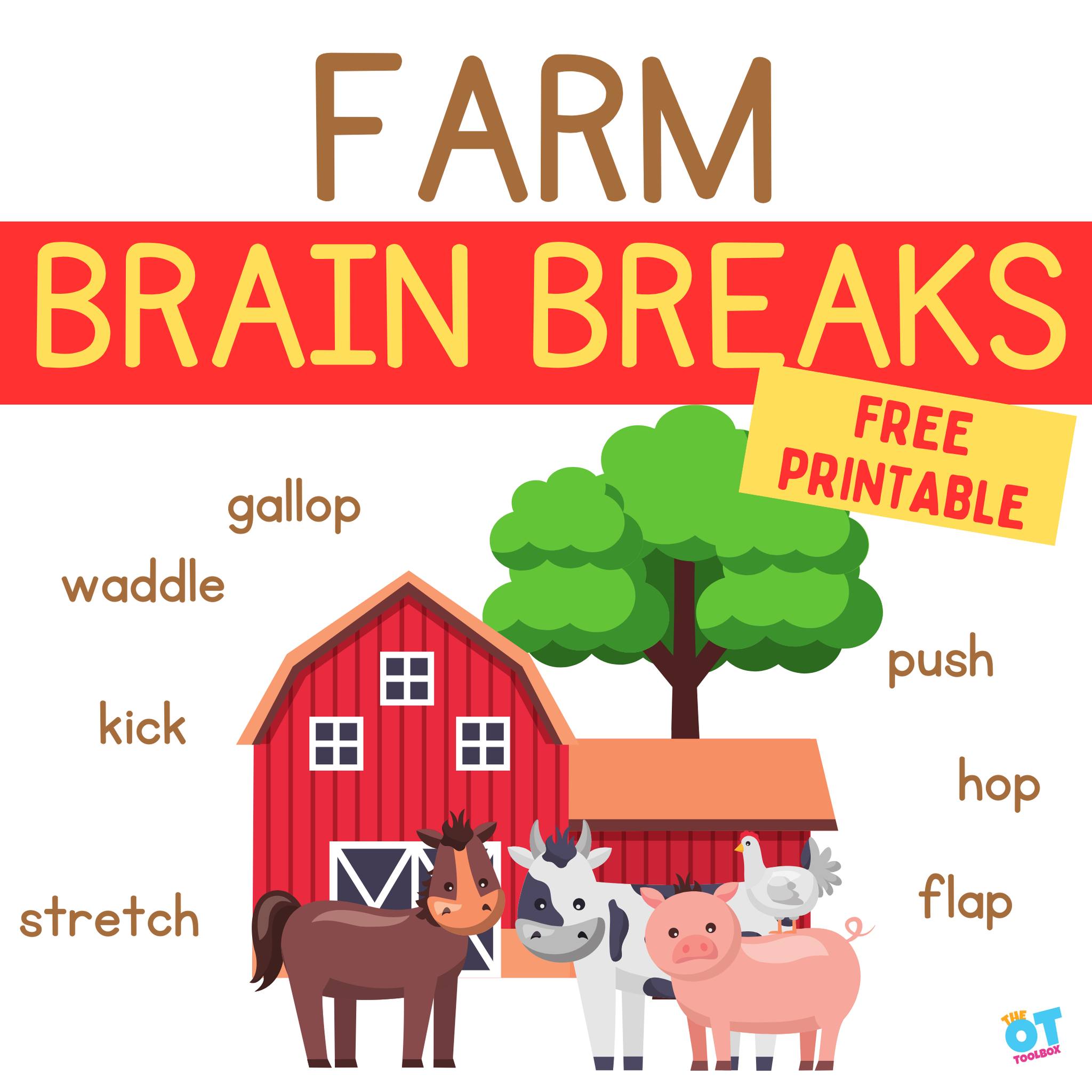 The OT Toolbox - We love these Farm Brain Breaks, and kids... | Facebook