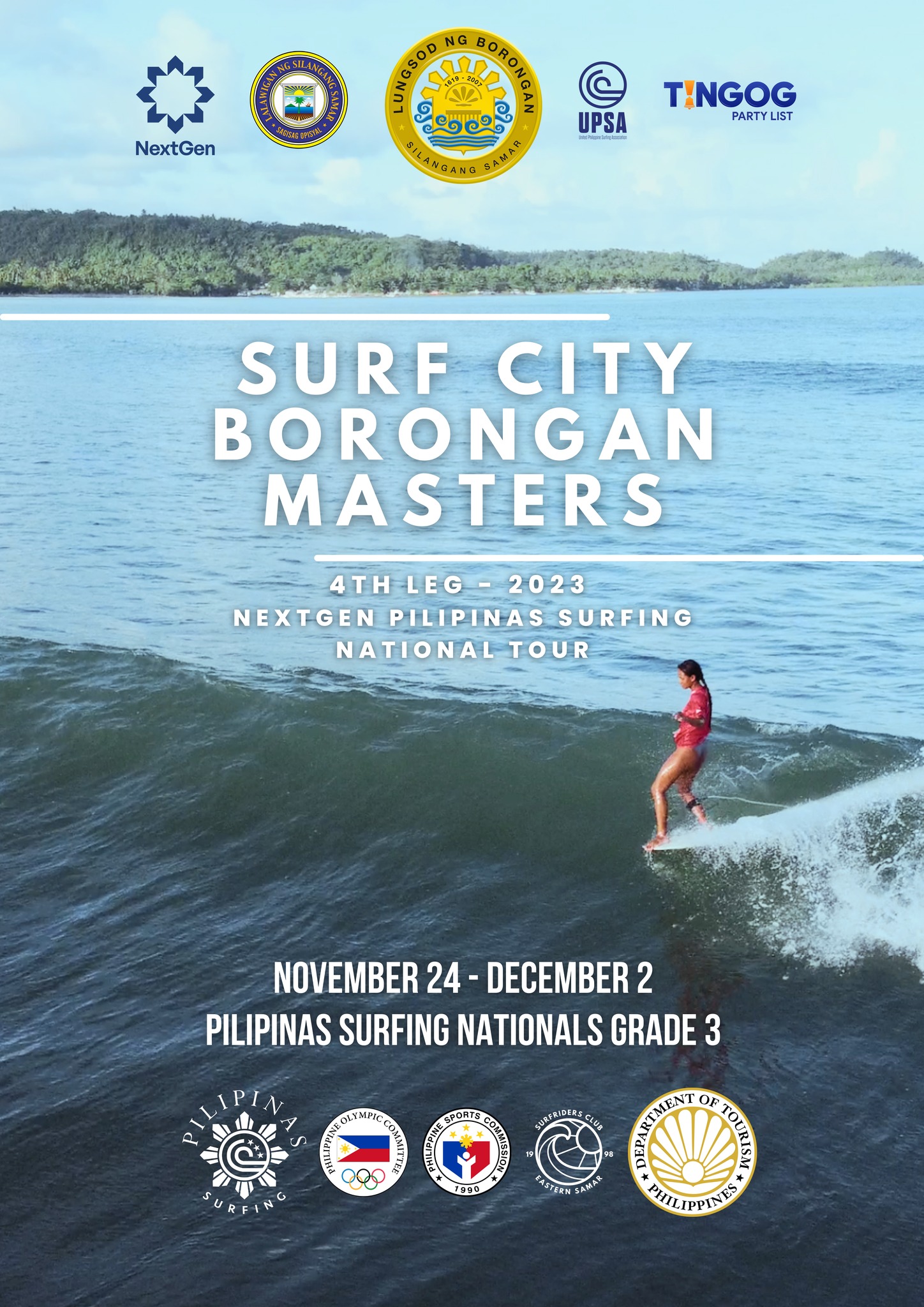 𝗕𝗼𝗿𝗼𝗻𝗴𝗮𝗻 𝗖𝗶𝘁𝘆 𝗪𝗲𝗹𝗰𝗼𝗺𝗲𝘀 𝘁𝗵𝗲 𝟰𝘁𝗵 𝗟𝗲𝗴 𝗼𝗳... - Pilipinas Surfing | Facebook
