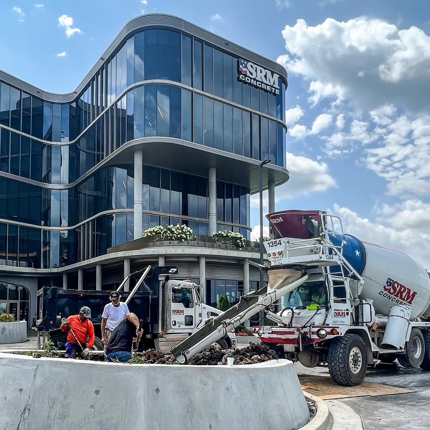 SRM Concrete - Our new flag pole is installed and the flag...