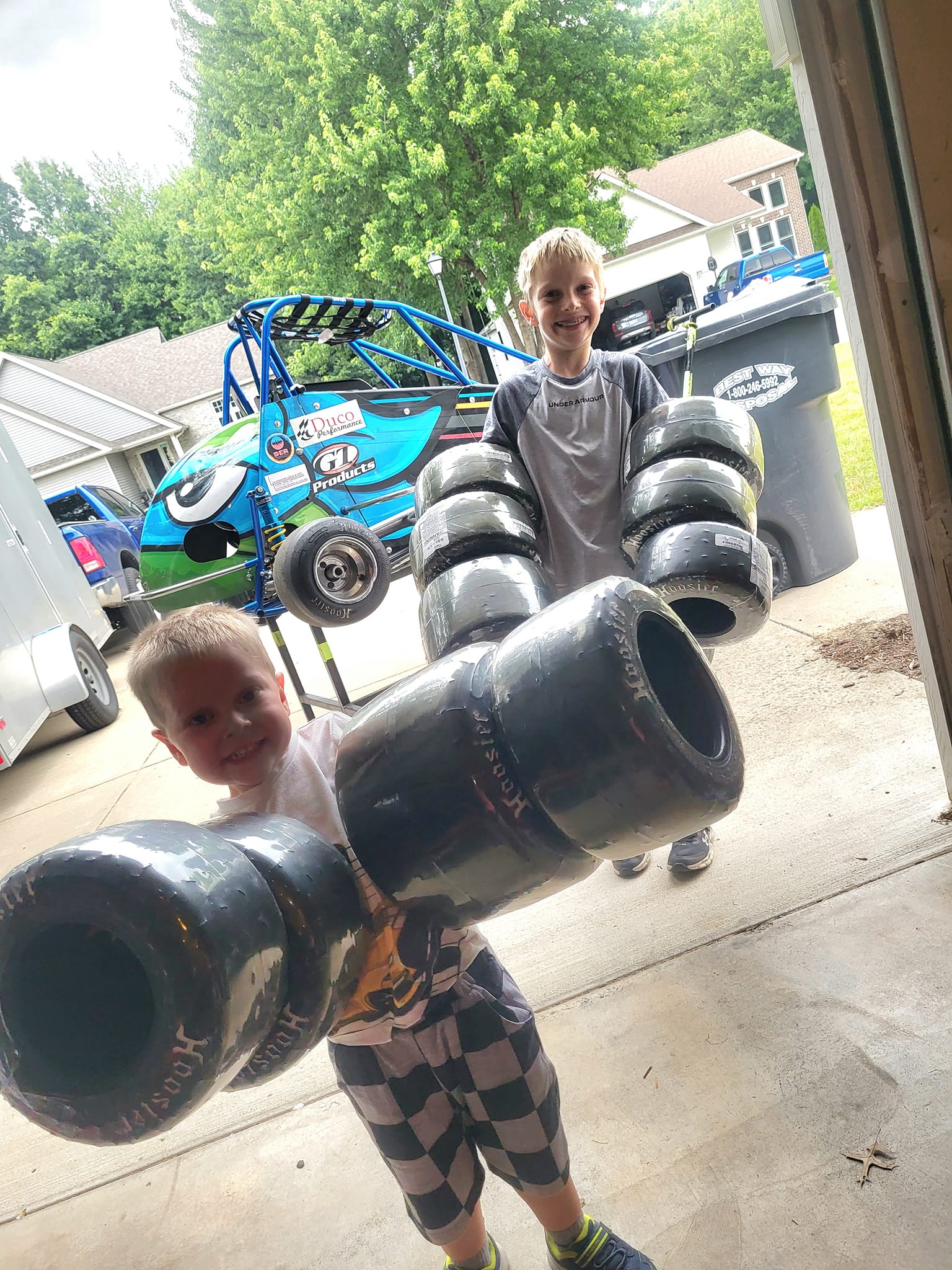The cars are getting new shoes... - Blake Stevens Racing