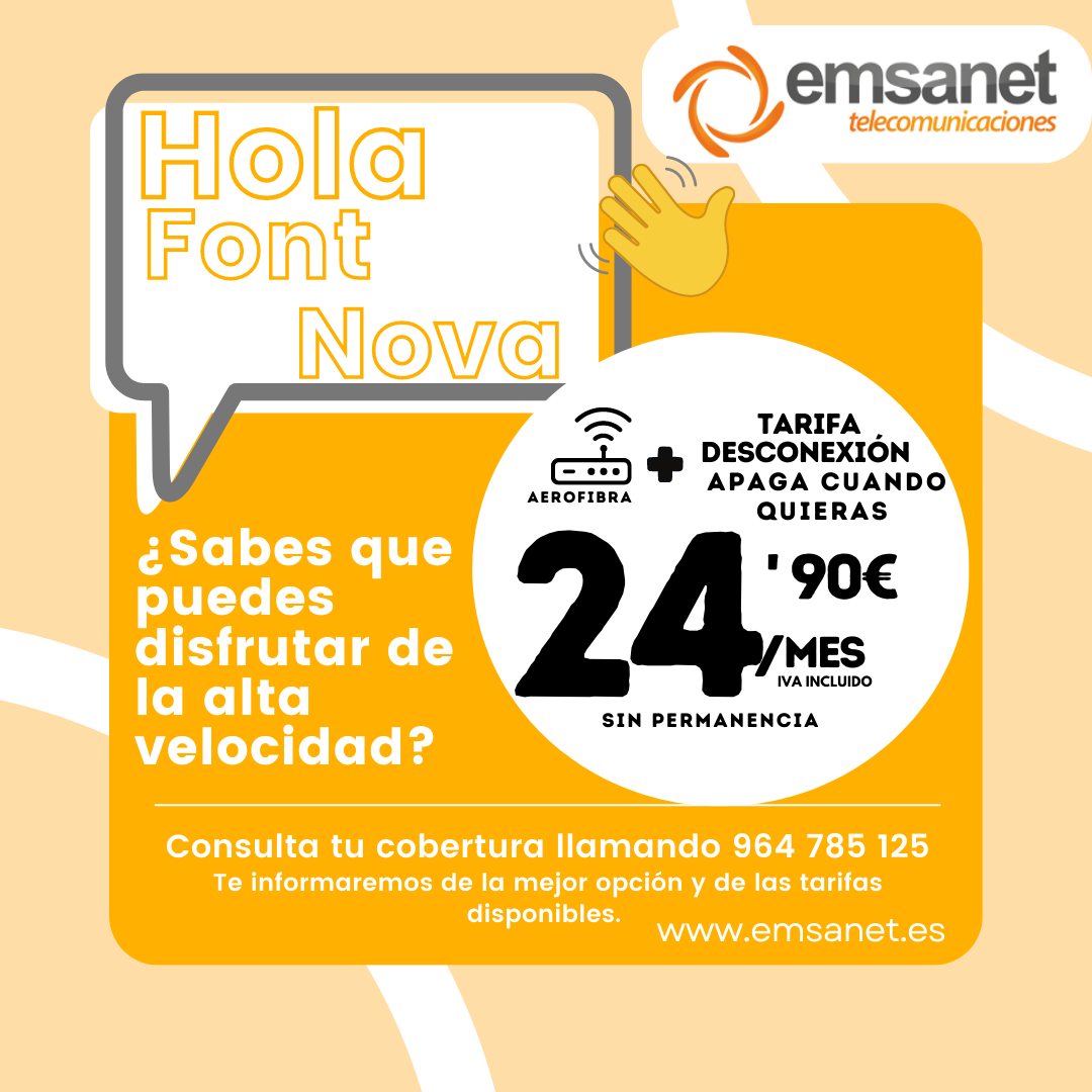 Emsanet - Hola #fontnova 👋 Sabes que puedes disfrutar de...