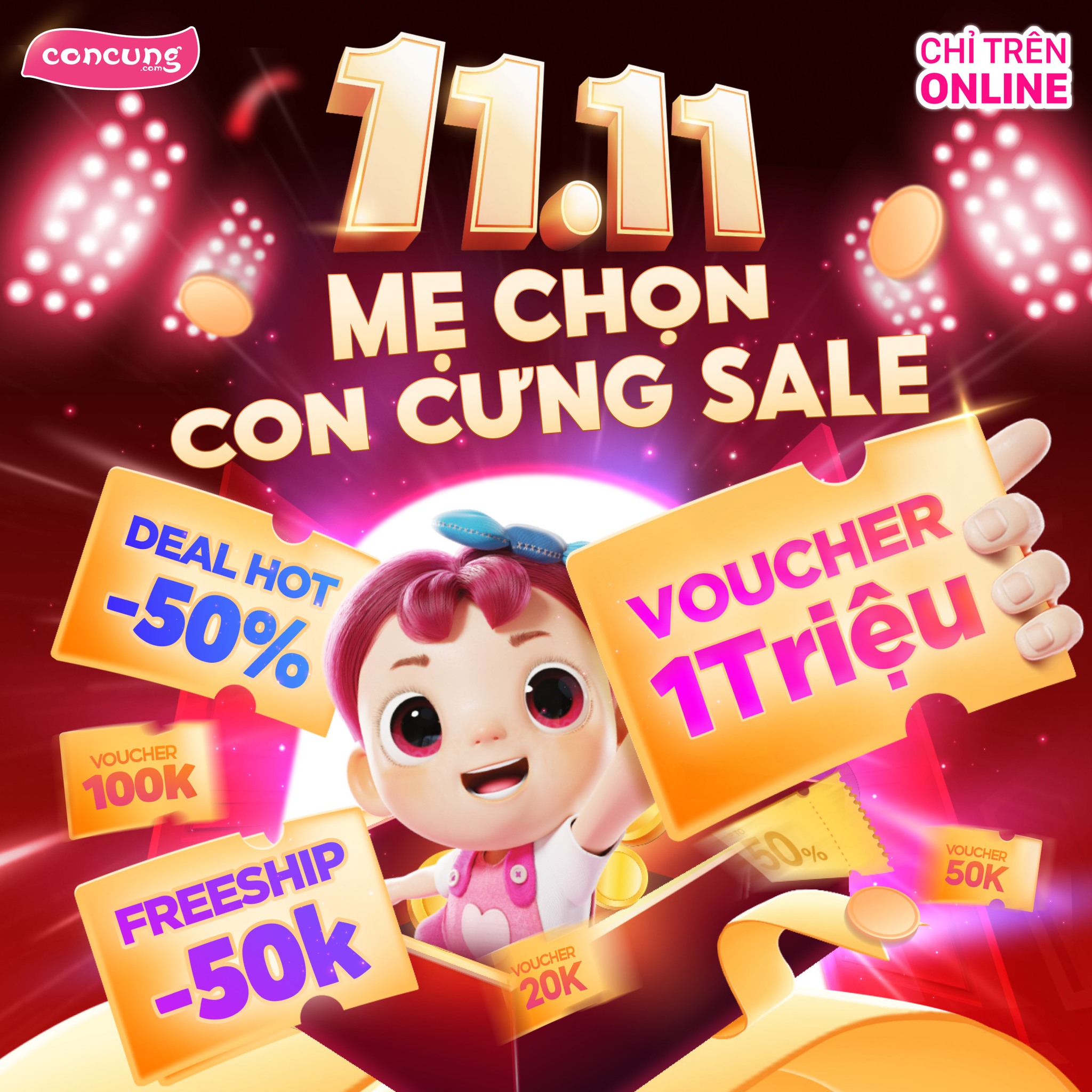 concung.com - [𝗢𝗡𝗟𝗜𝗡𝗘] 𝟏𝟏.𝟏𝟏 MẸ CHỌN - CON CƯNG SALE ...
