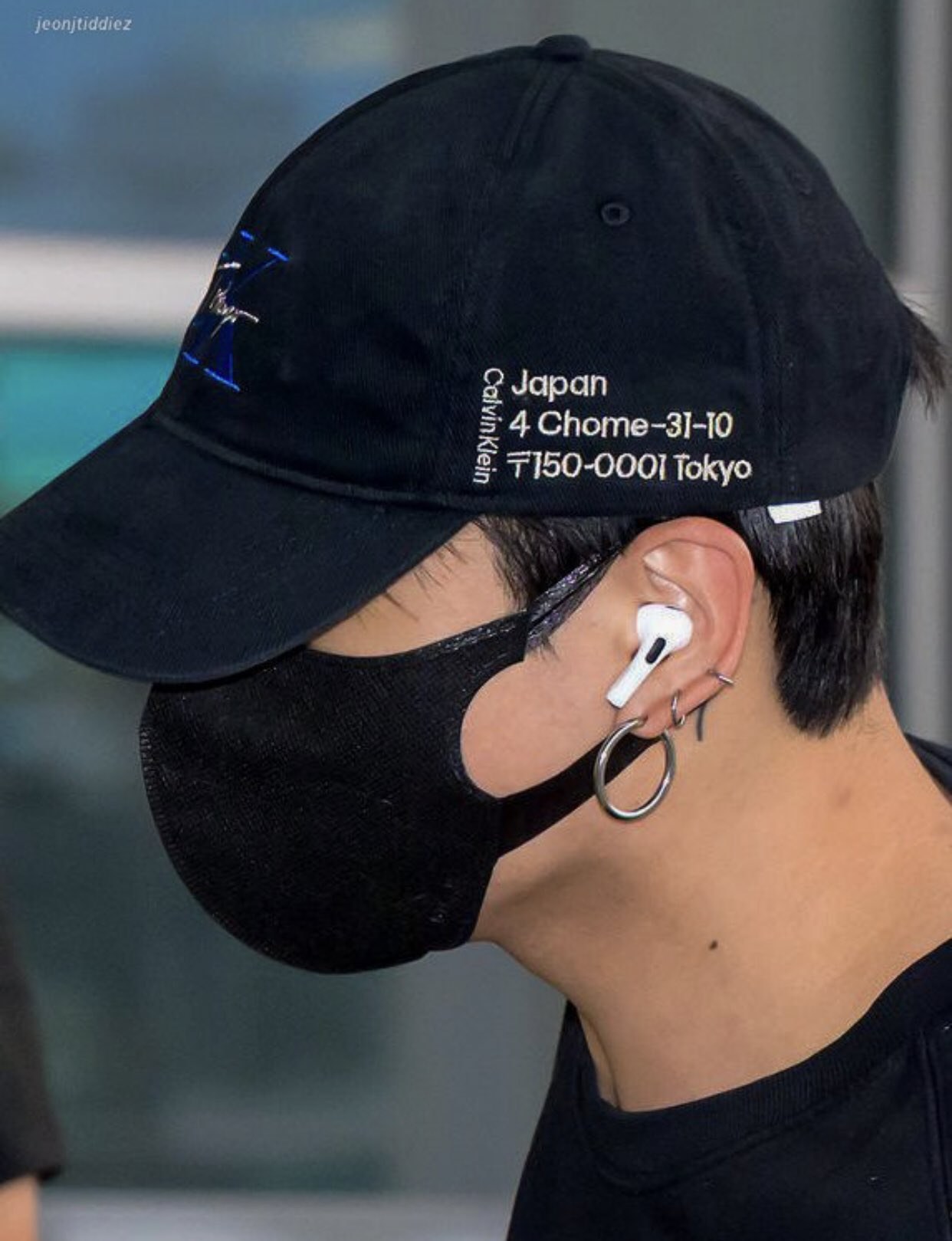 Jungkook wears Calvin Klein hat promoting Tokyo store