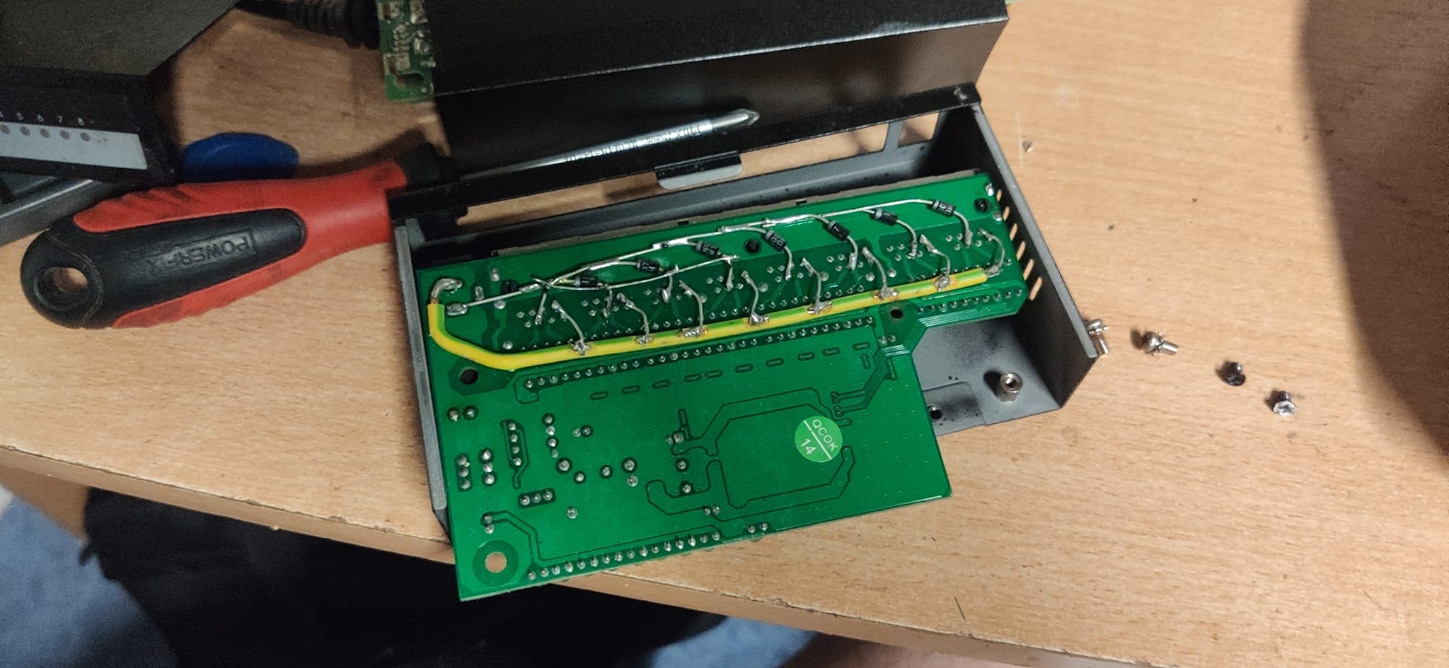 This is not my job. Dead power supply for switch, but I was