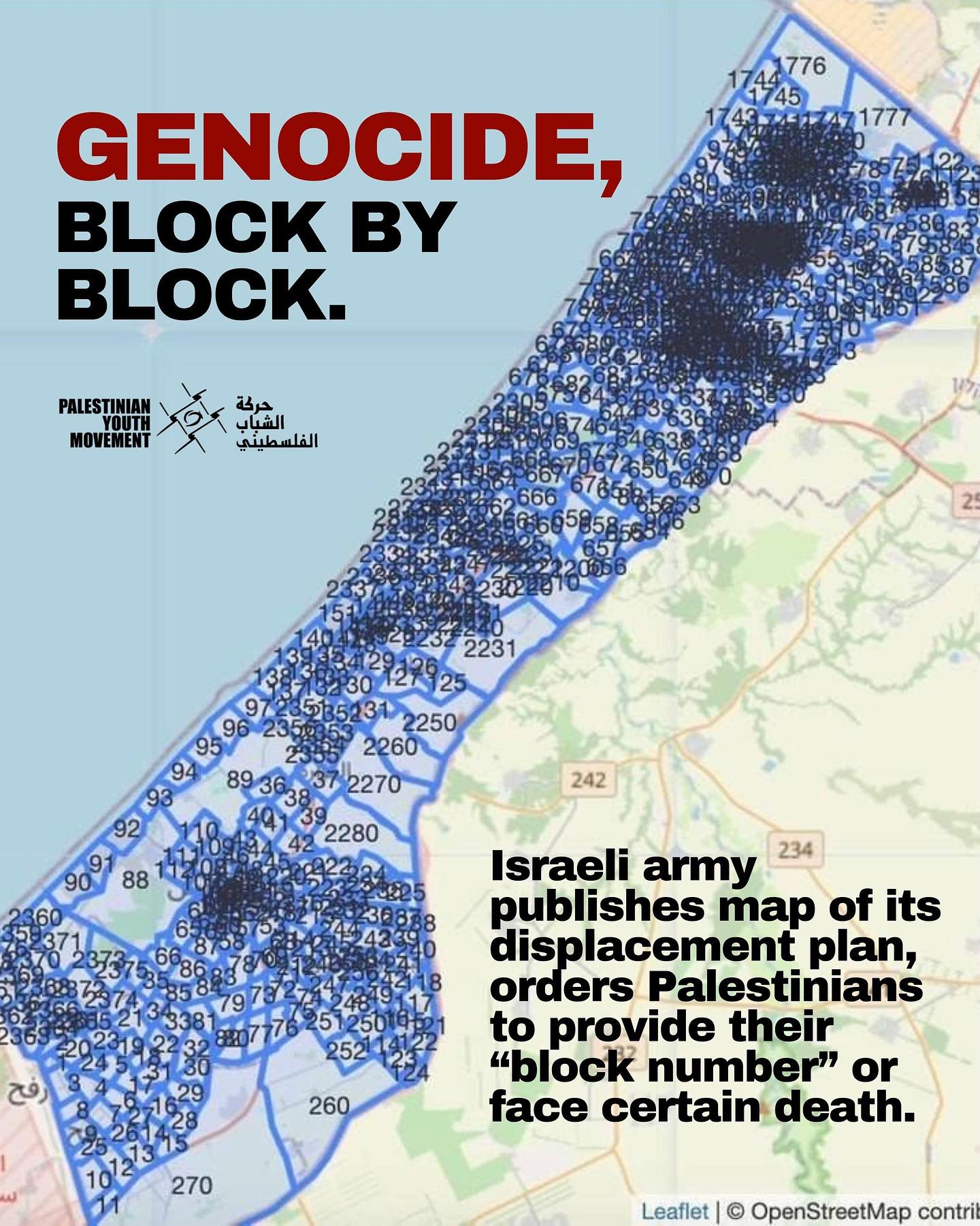 Palestinian - GENOCIDE, BLOCK BY BLOCK. Today, the Israeli Occupation ...