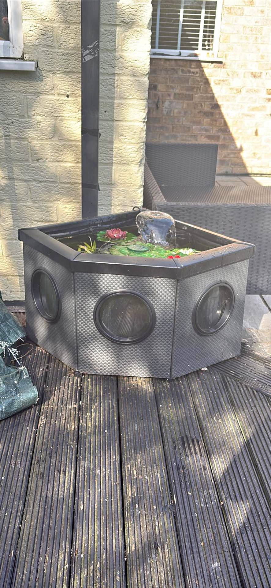 Blagdon infinity corner raised ratten fish pond - Ponds & Water ...