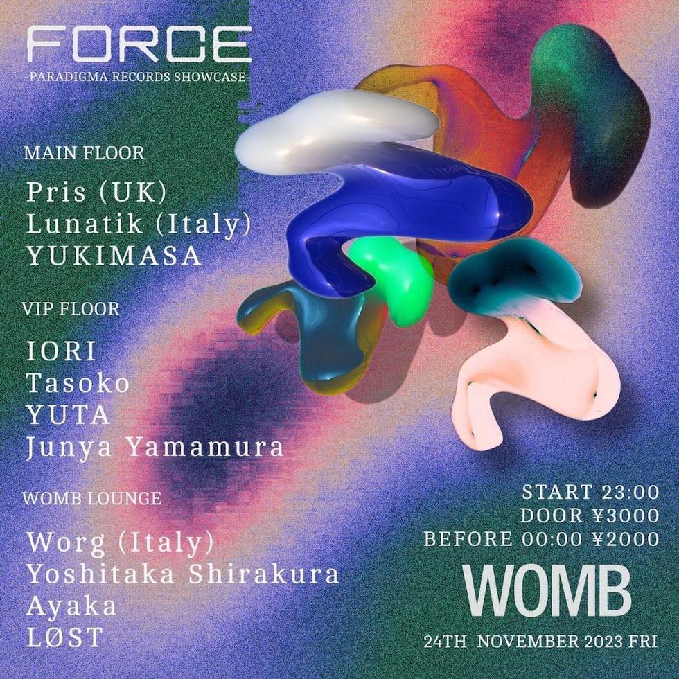 WOMB - (English below) 日本とイタリアを拠点とする Paradigma Records。WOMB で開催を続けてきた ...
