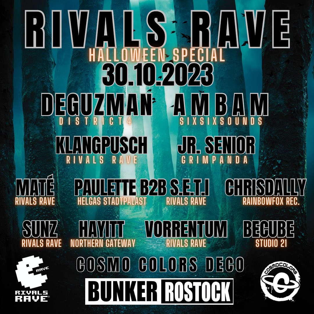 Bunker - Am 30.10. heißt es wieder @rivals_rave im bunkerrostock ...