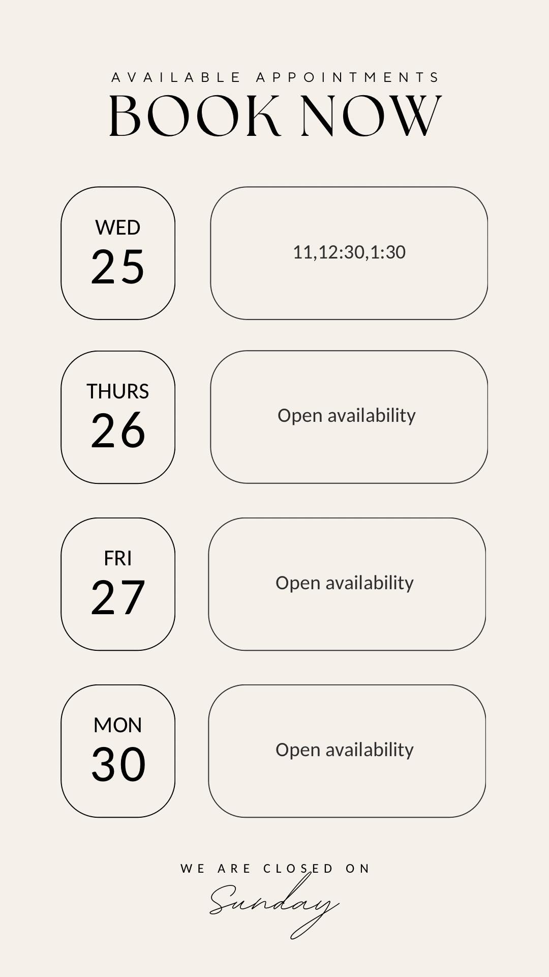 DG - Rarely do I have open availability for multiple days in a week! 🤯 ...
