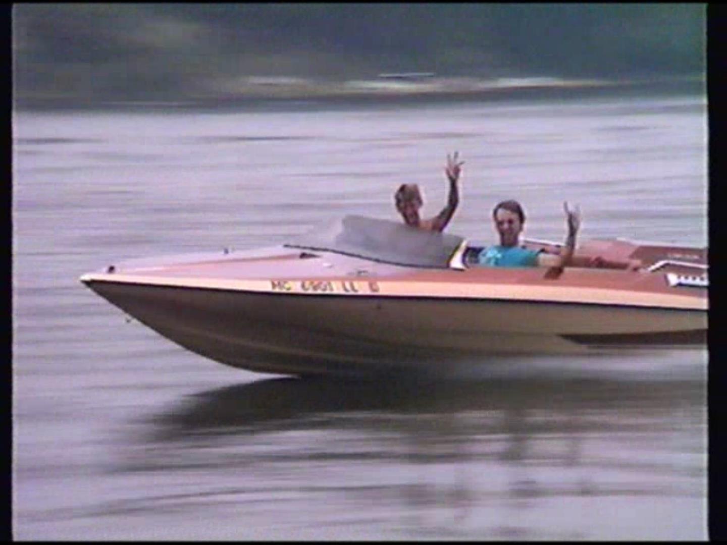 Recognize the boat or riders in this 1987 VHS tape photo?