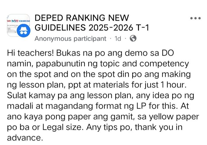 DEPED RANKING NEW GUIDELINES 2025-2026 T-1 | SDO San Pedro Laguna ...