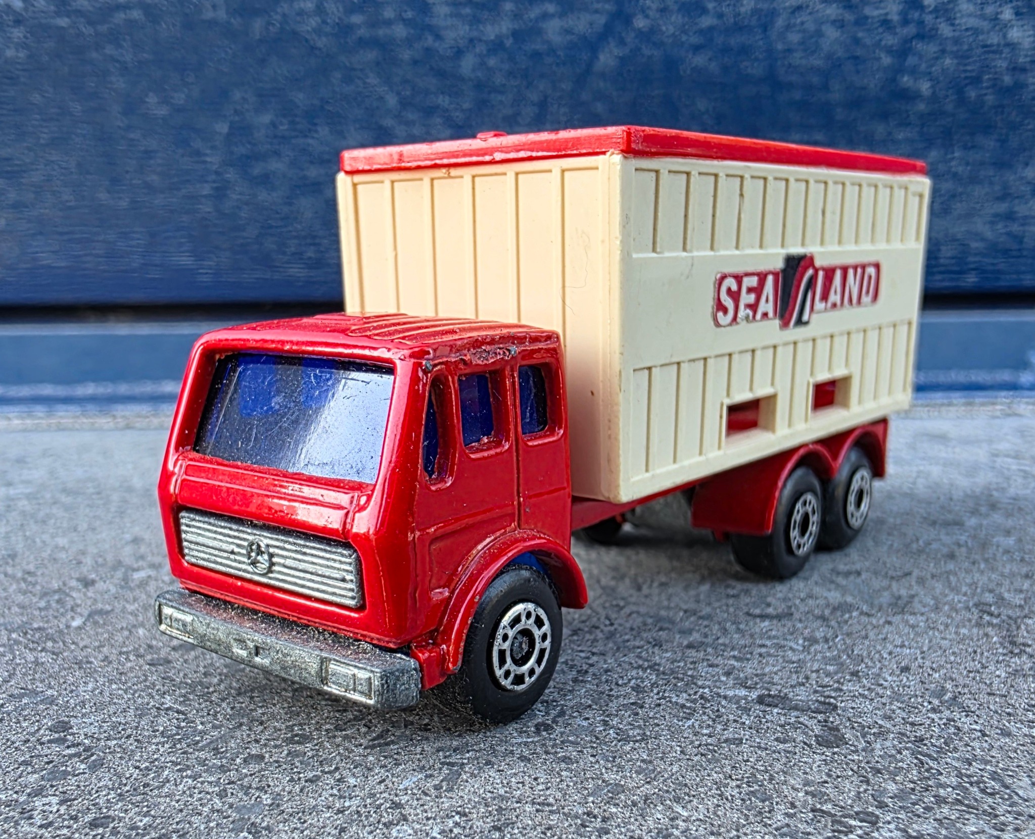 Matchbox Mercedes-Benz container truck. 3 inch. One truck with