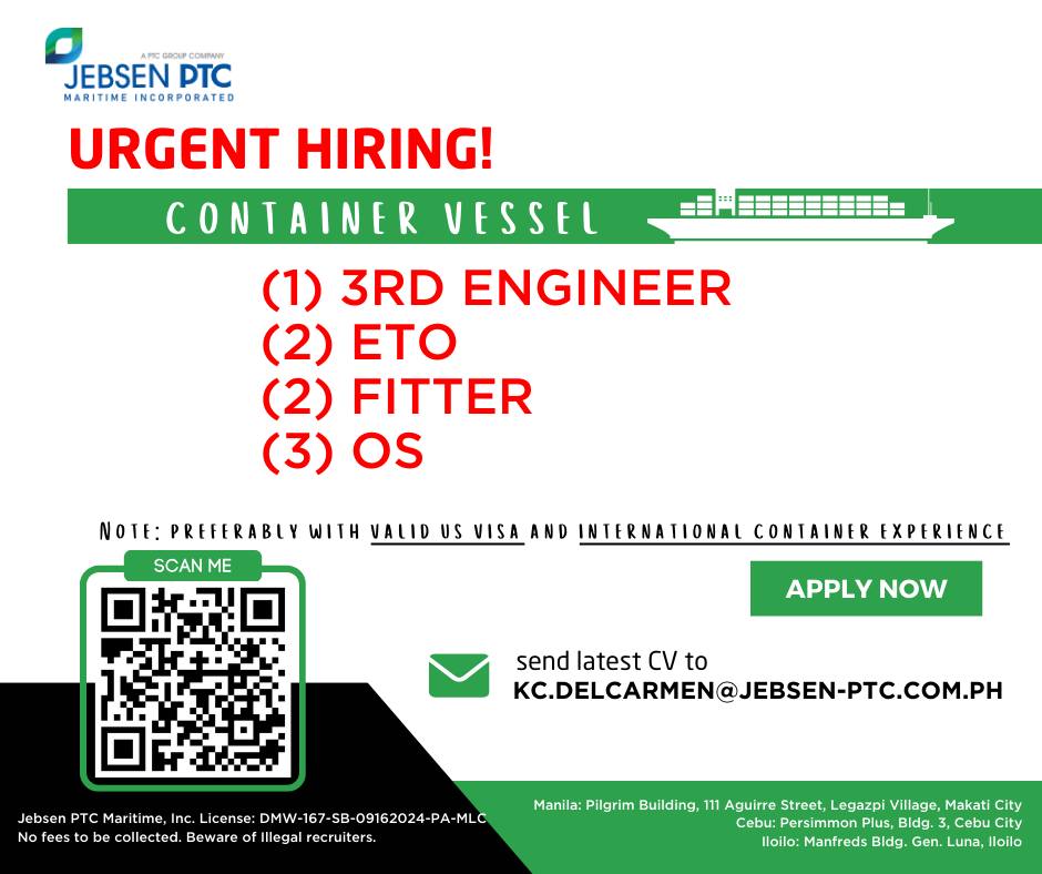 SEAMAN ALL-JOBS HIRING INTERNATIONAL PHILIPPINES | Facebook