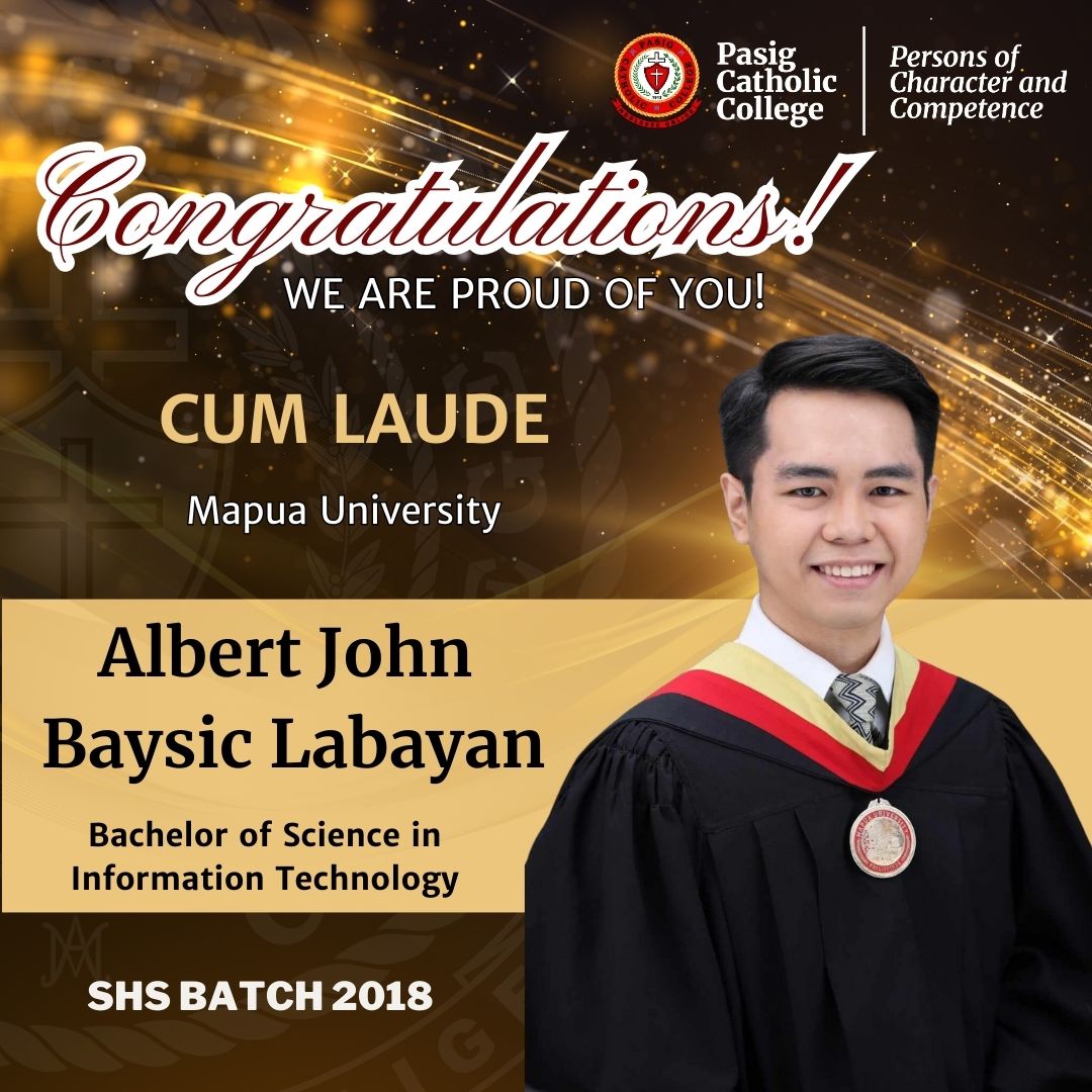 🎓🎉 Congratulations to our very... - Pasig Catholic College