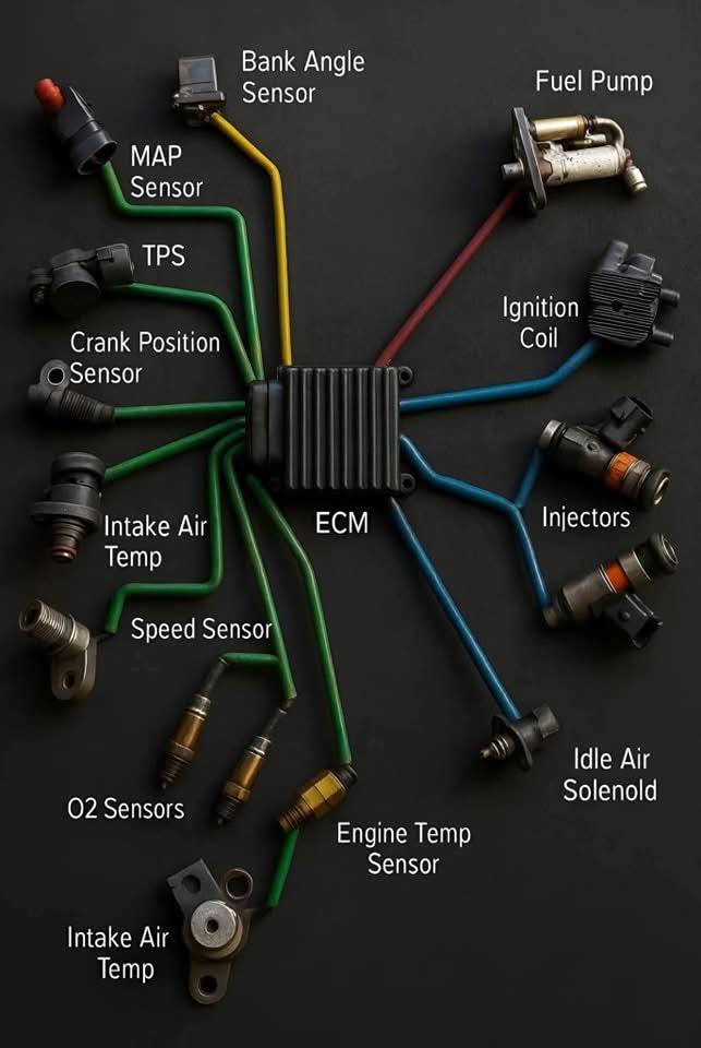 Mechanics - Components of the Engine Management System (ECM) The Engine ...
