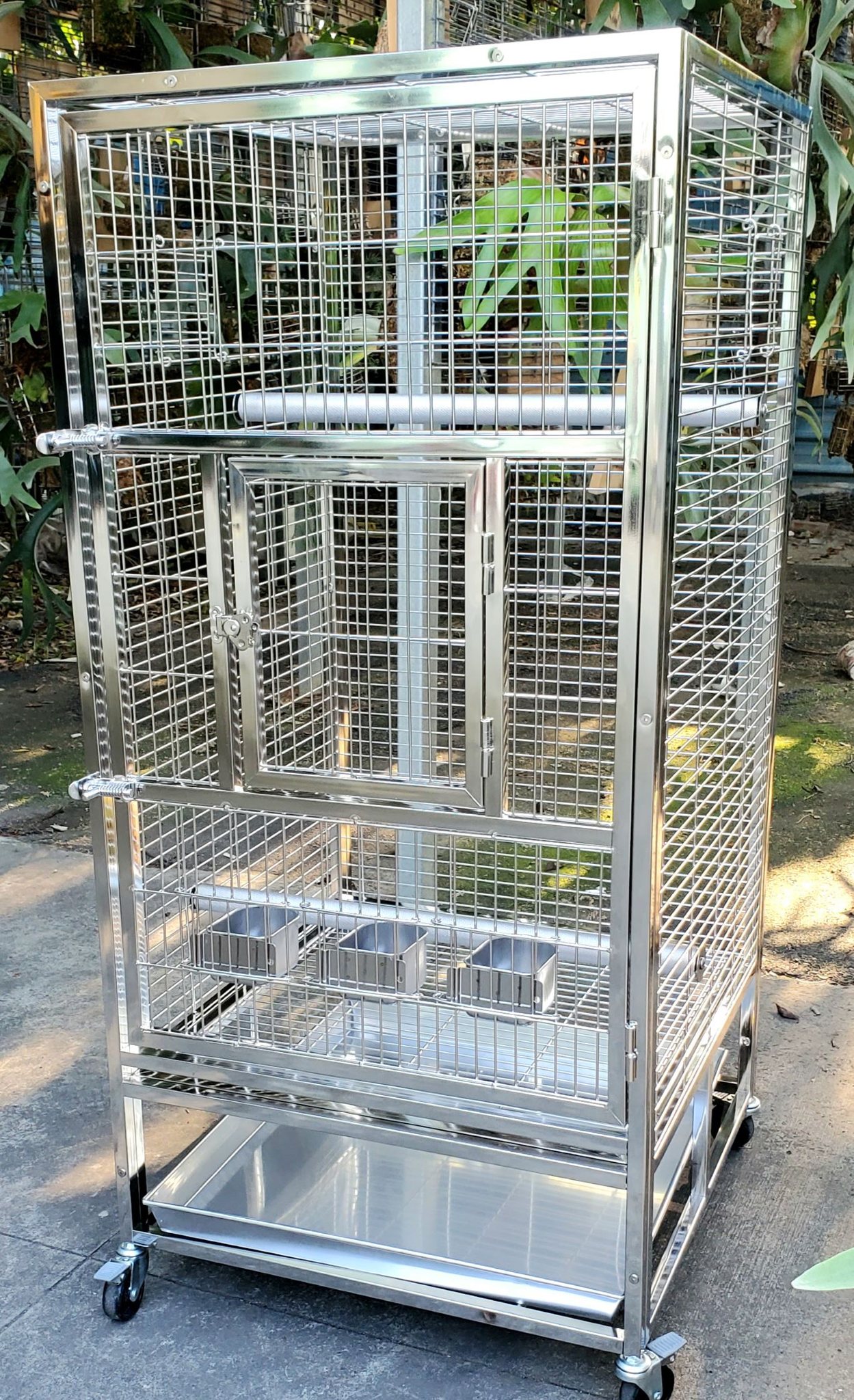 金剛鸚鵡籠 白鐵 鳥 籠 全新 304 2 2 4尺 全開大門 不鏽鋼鸚鵡