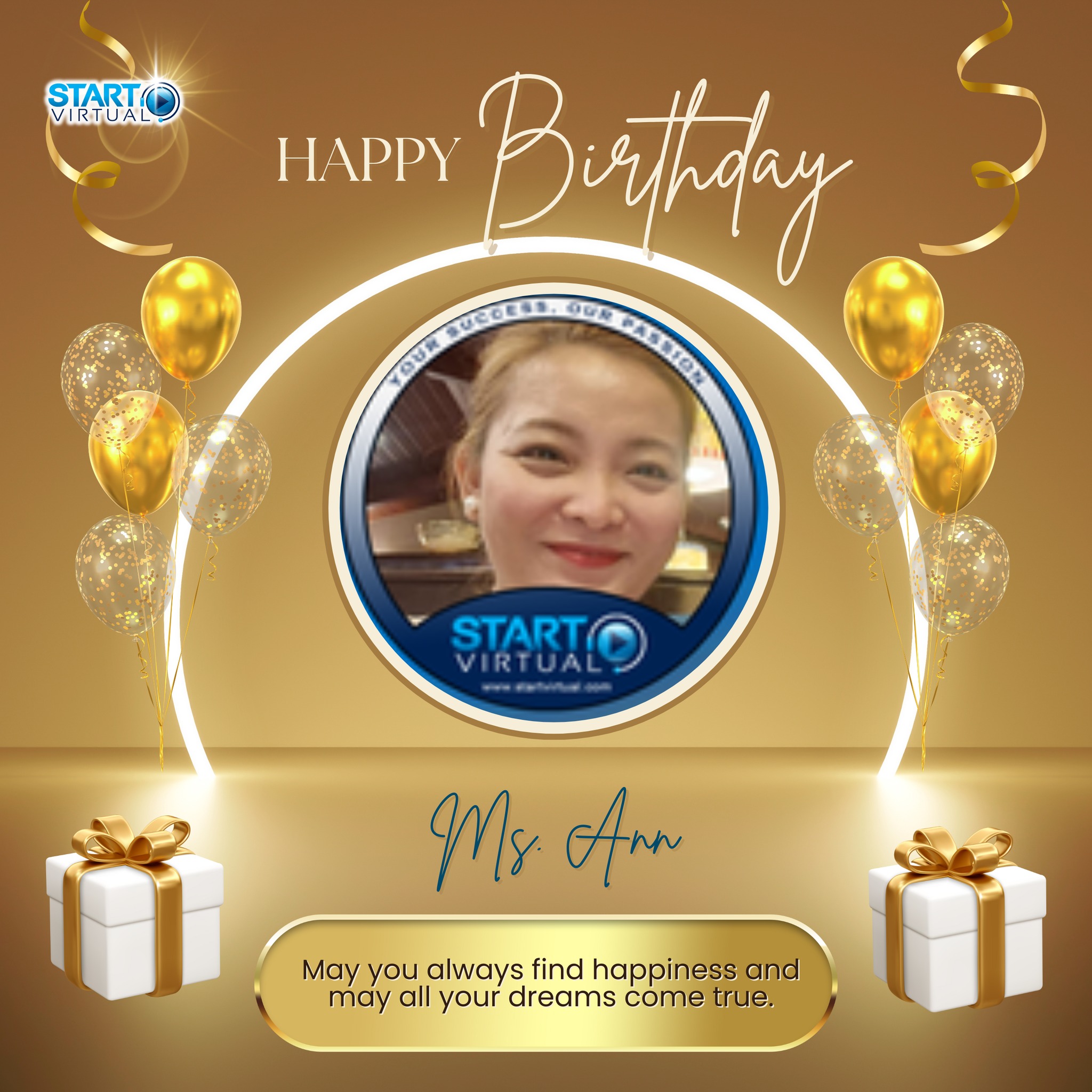 StartVirtual - Happy Birthday to our incredible HR Supervisor, Ms. Ann ...