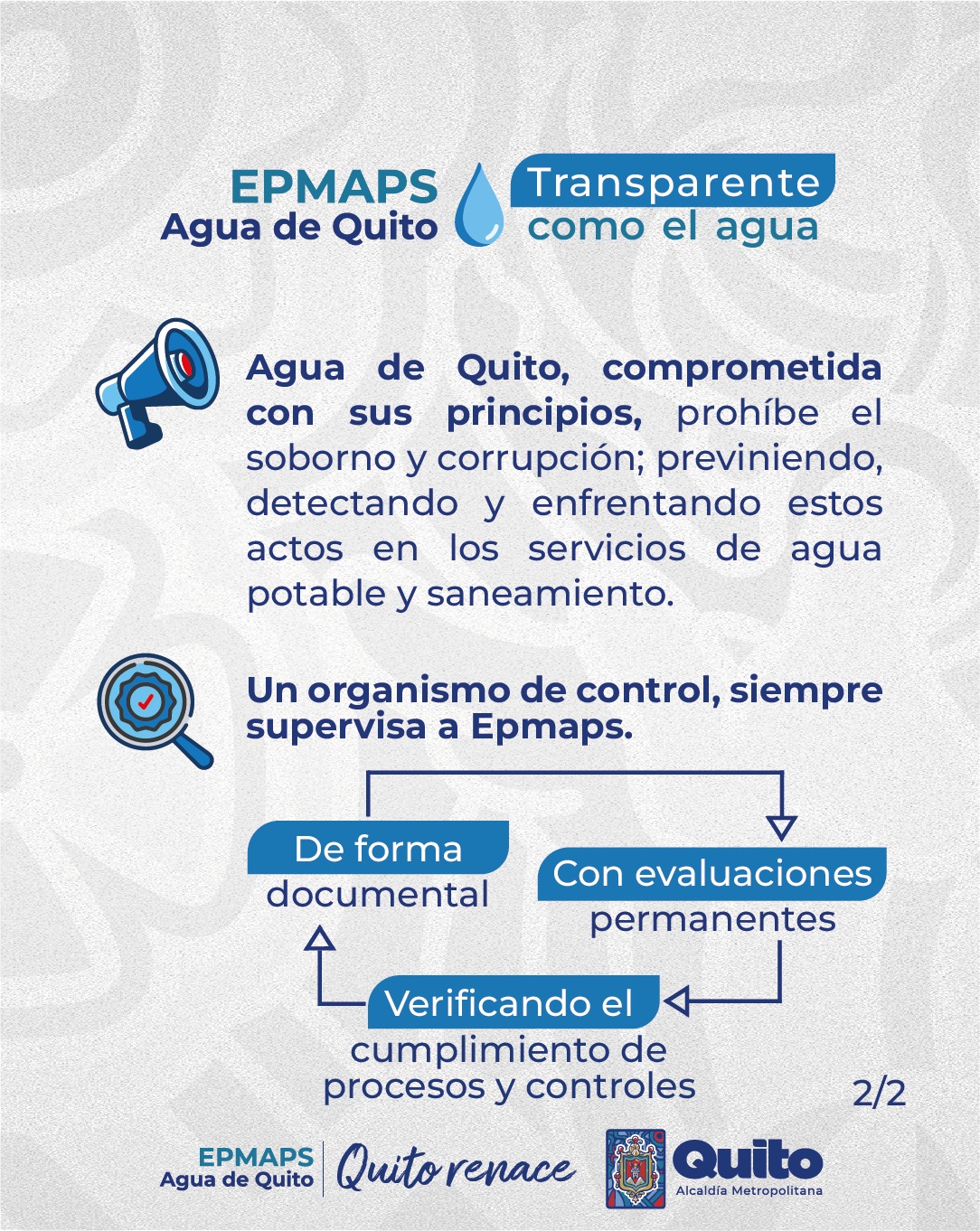 📃 #Transparencia | Contamos con... - Epmaps - Agua de Quito